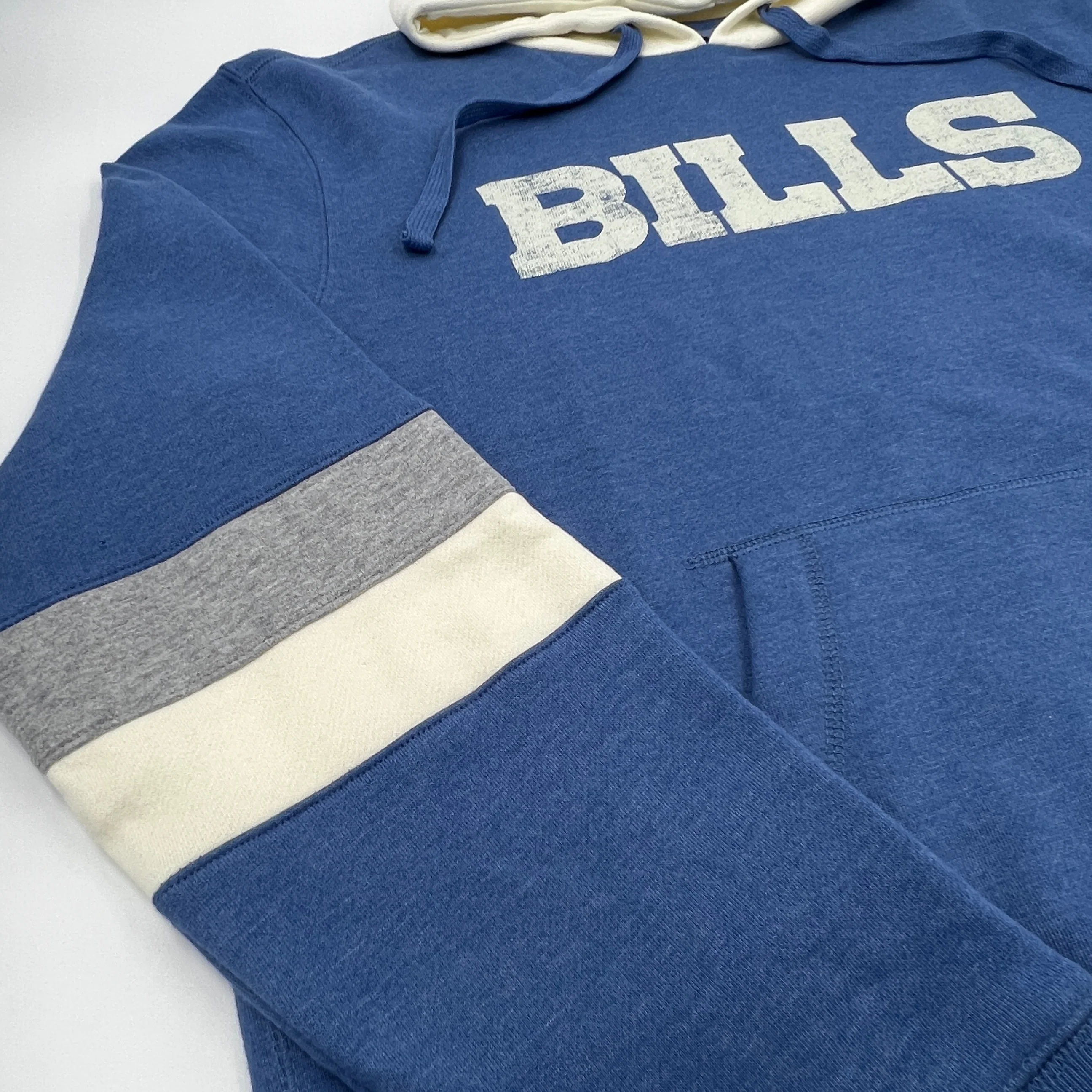Final Sale - '47 Brand Bills Cadet Blue and Cream Heavy Pullover Hoodie - Image 3