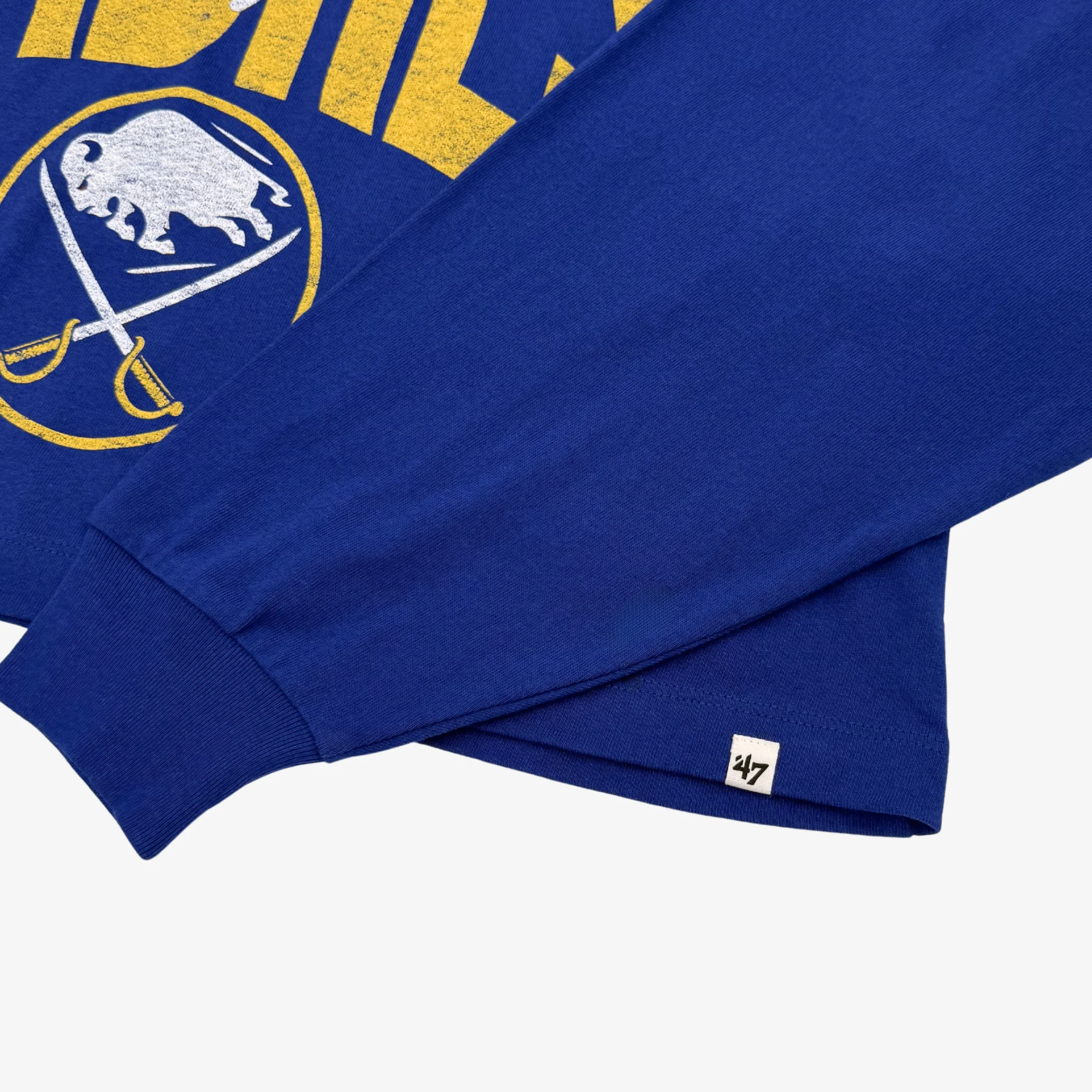 '47 Brand Women's Buffalo Sabres Royal Cropped Long Sleeve - Image 4