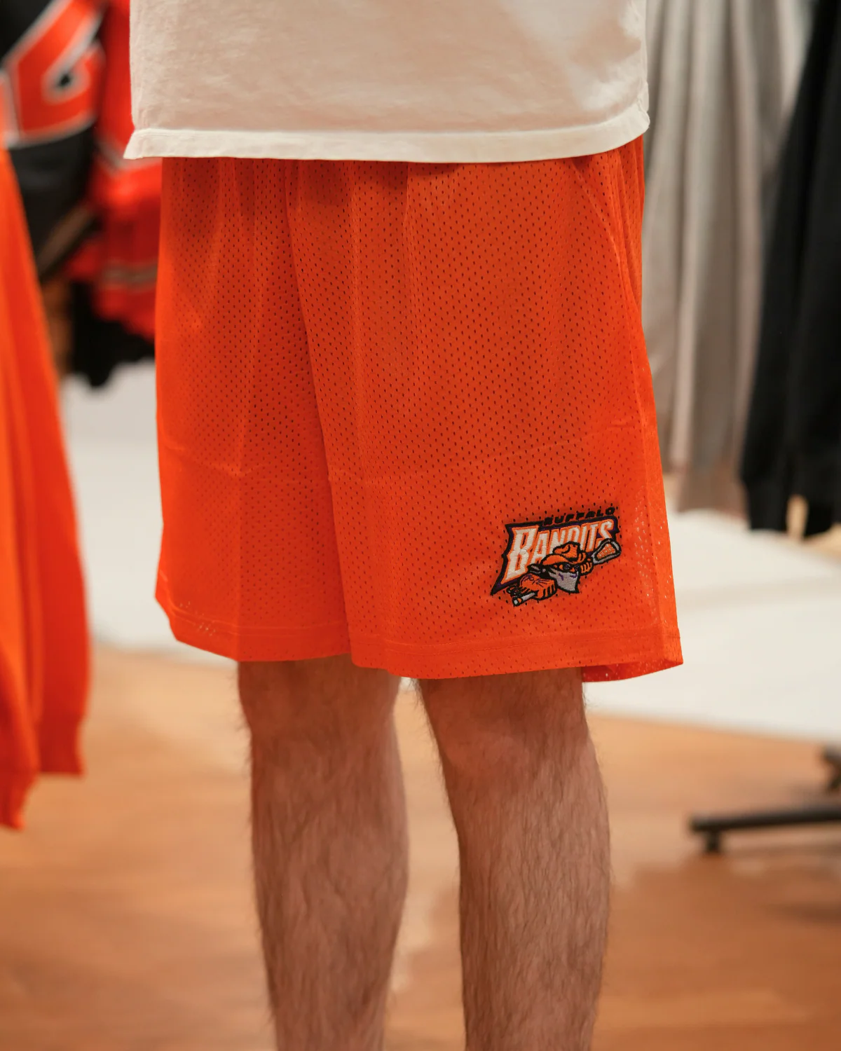 Buffalo Bandits 7" Orange Mesh Shorts - Image 2