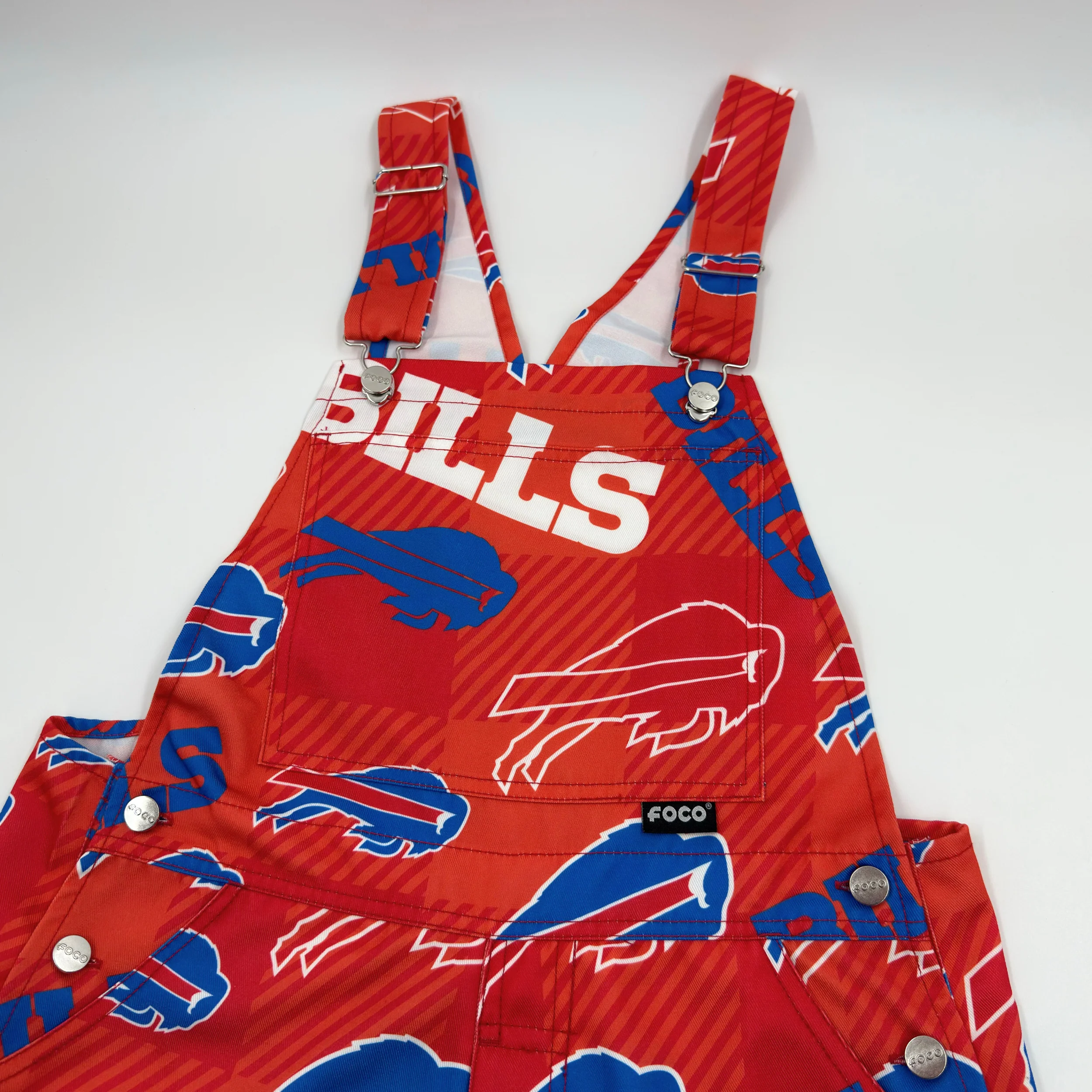 Buffalo Bills Primary Logo Historic Print Shortalls - Image 2