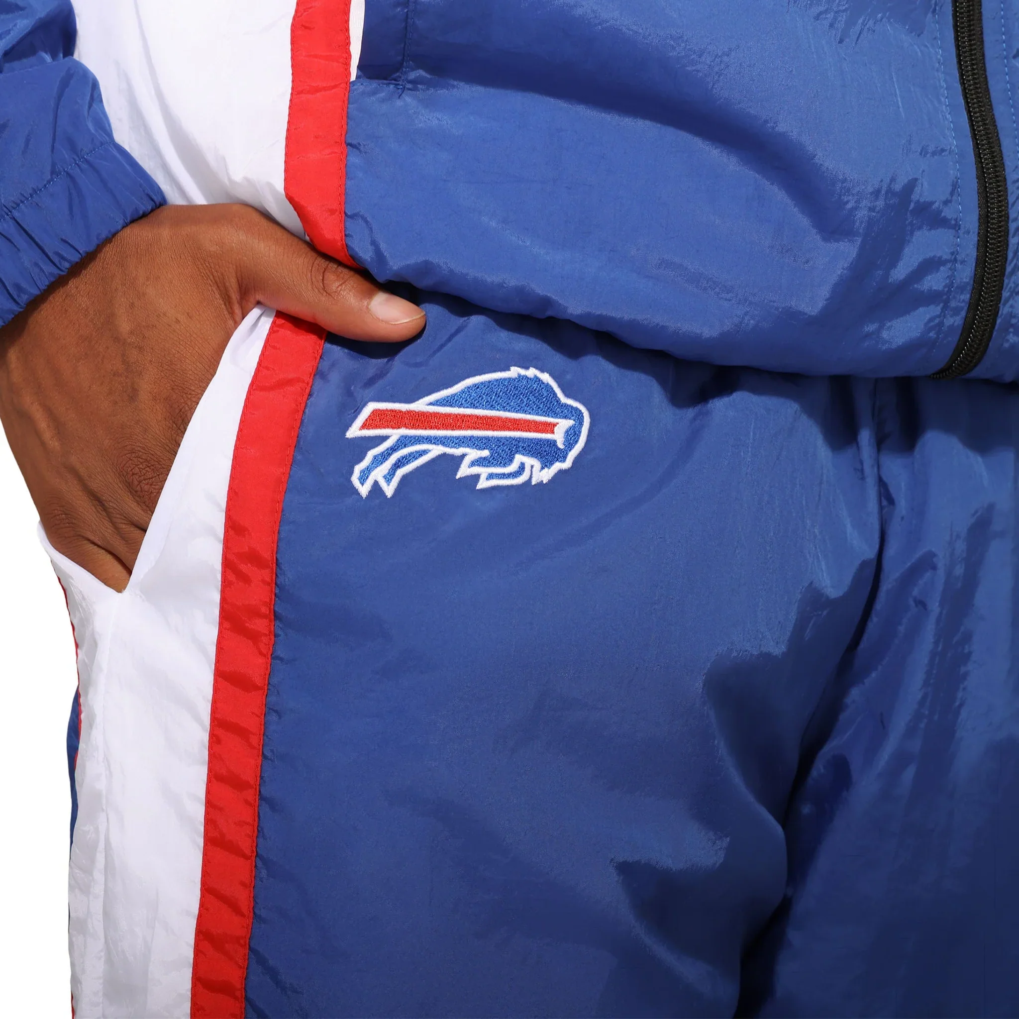 Buffalo Bills Red, White, & Blue Stripe Pants - Image 4