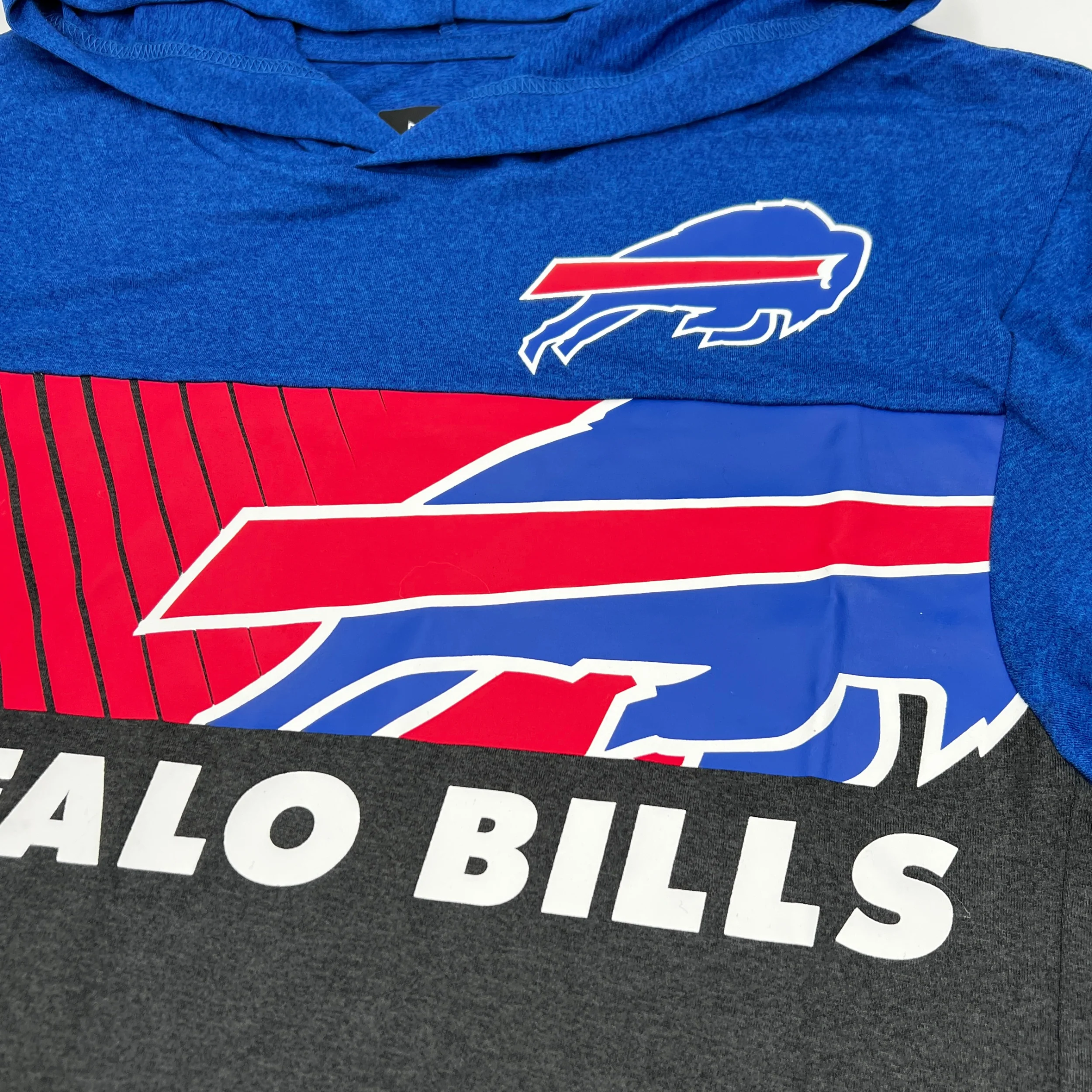 Buffalo Bills Royal & Black Active Short Sleeve Hoodie - Image 5
