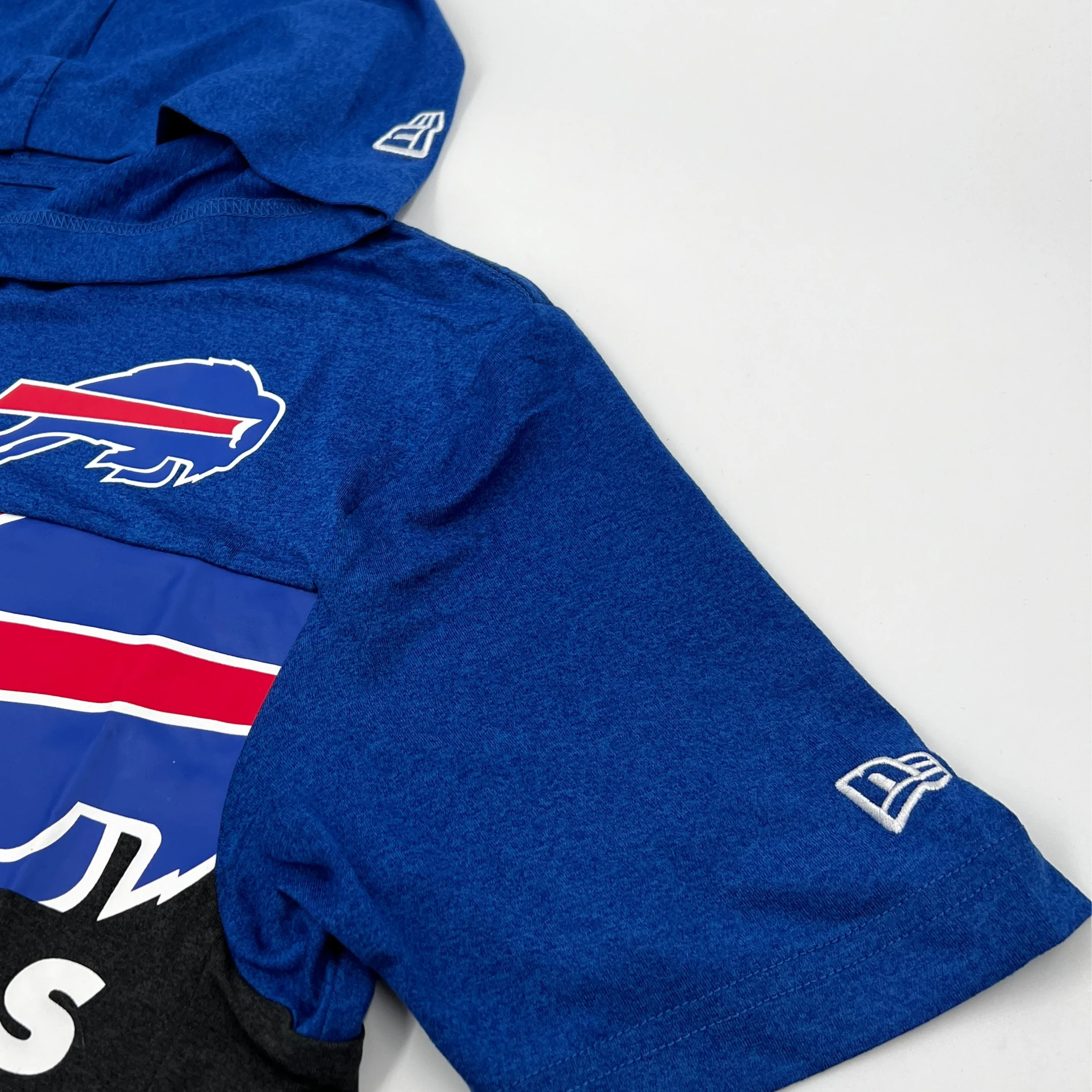 Buffalo Bills Royal & Black Active Short Sleeve Hoodie - Image 6