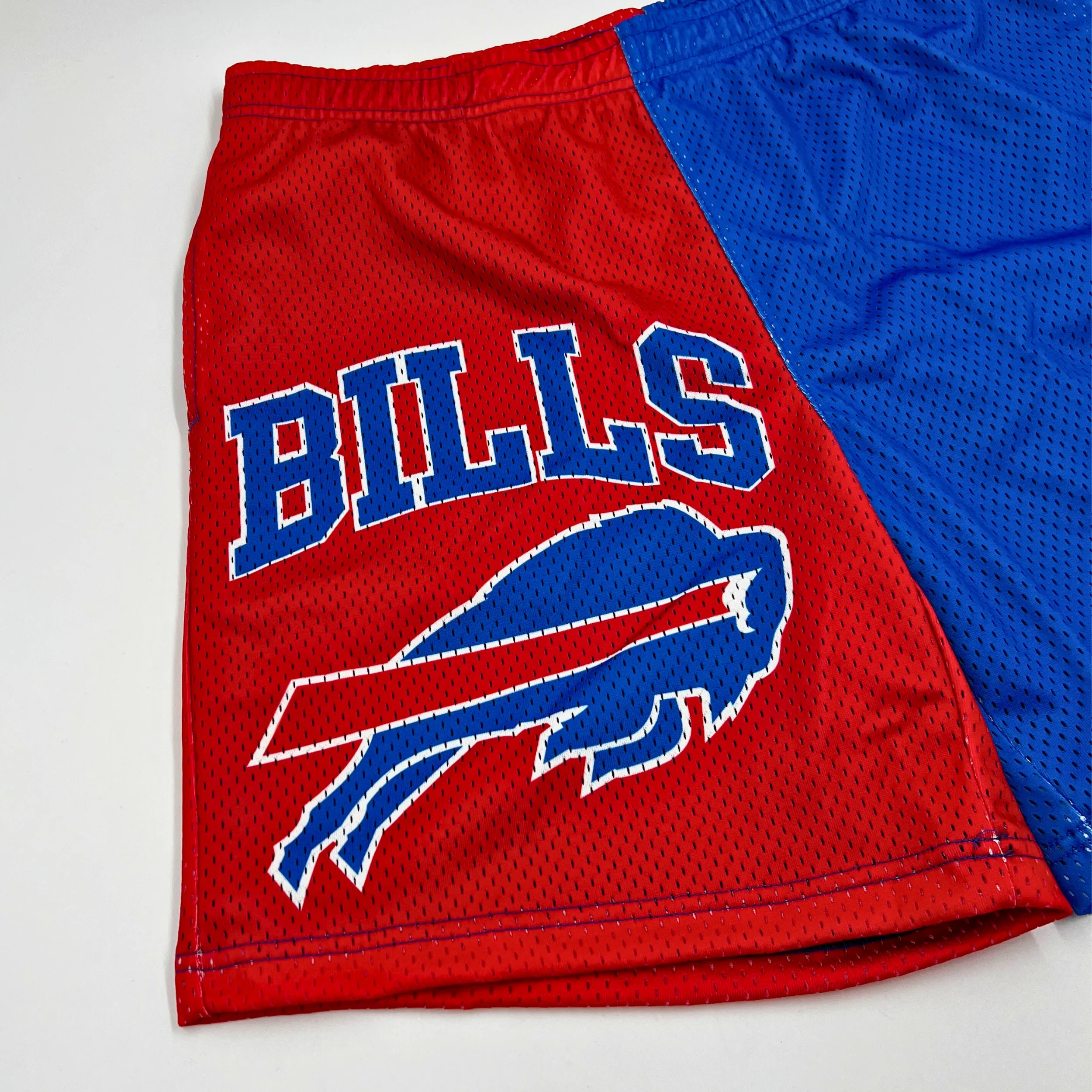 Buffalo Bills With Big Logo Split Color Mesh Shorts - Image 3