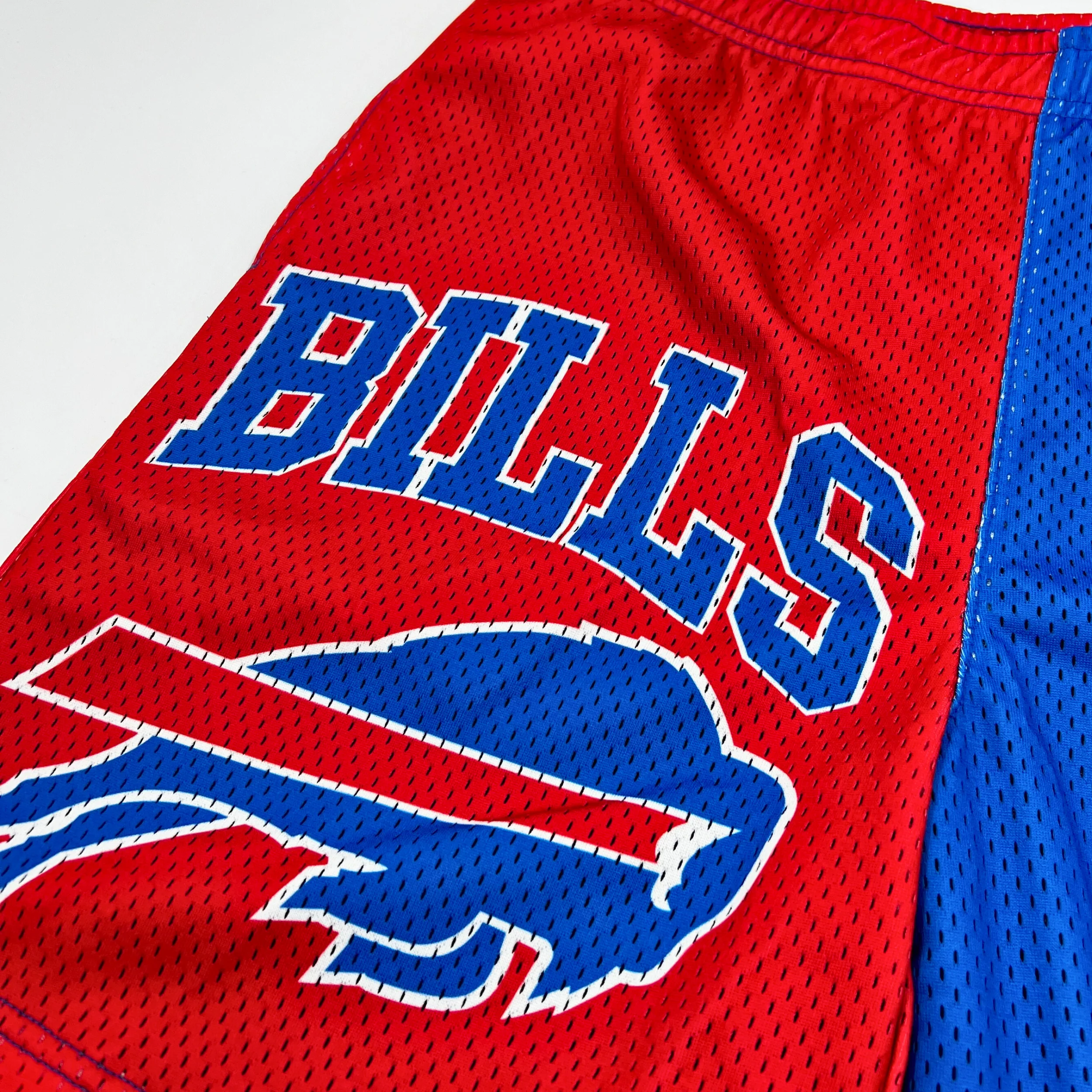 Buffalo Bills With Big Logo Split Color Mesh Shorts - Image 4