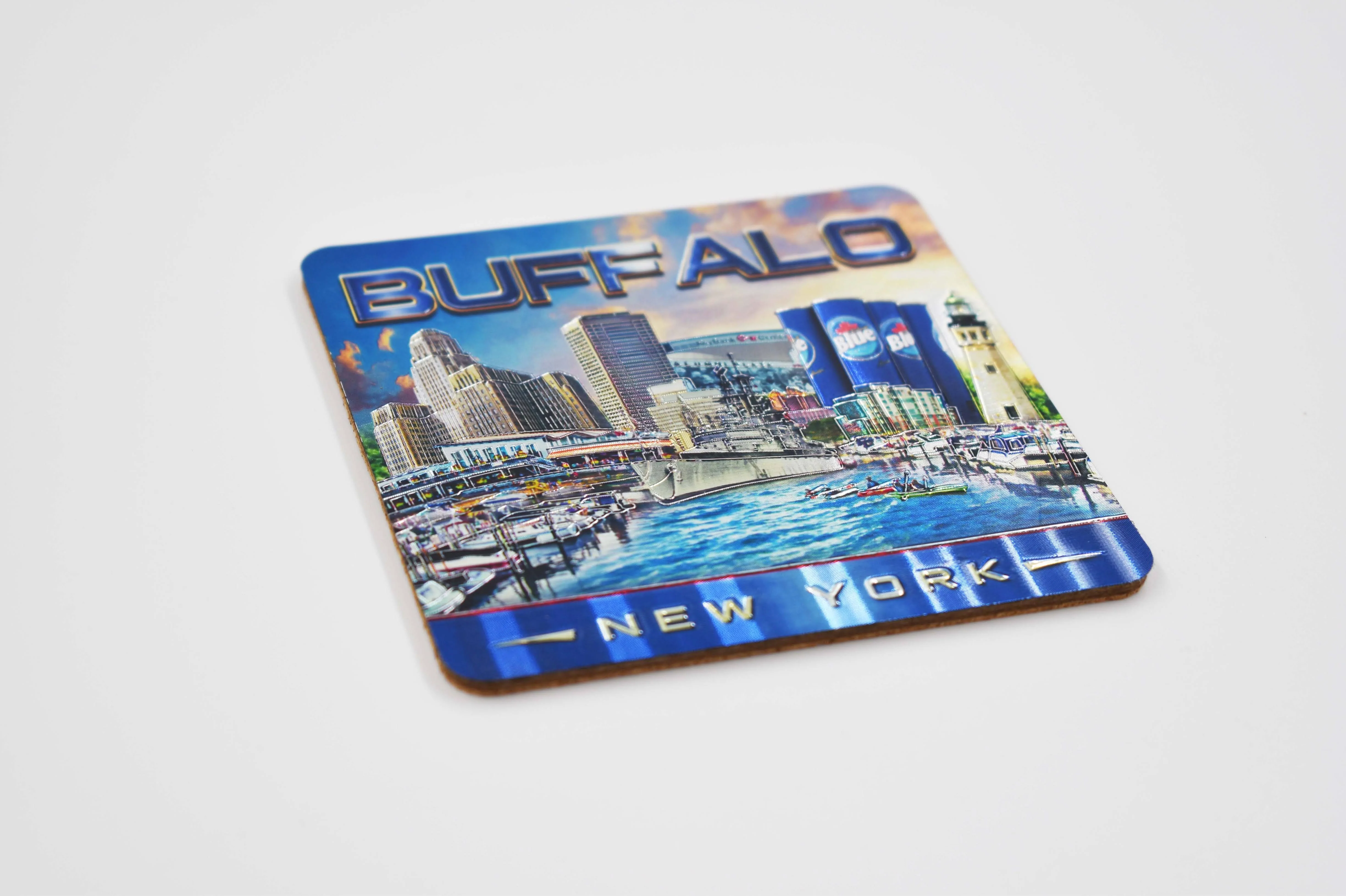Buffalo, New York Wooden Coaster With Foil Finish - Image 2