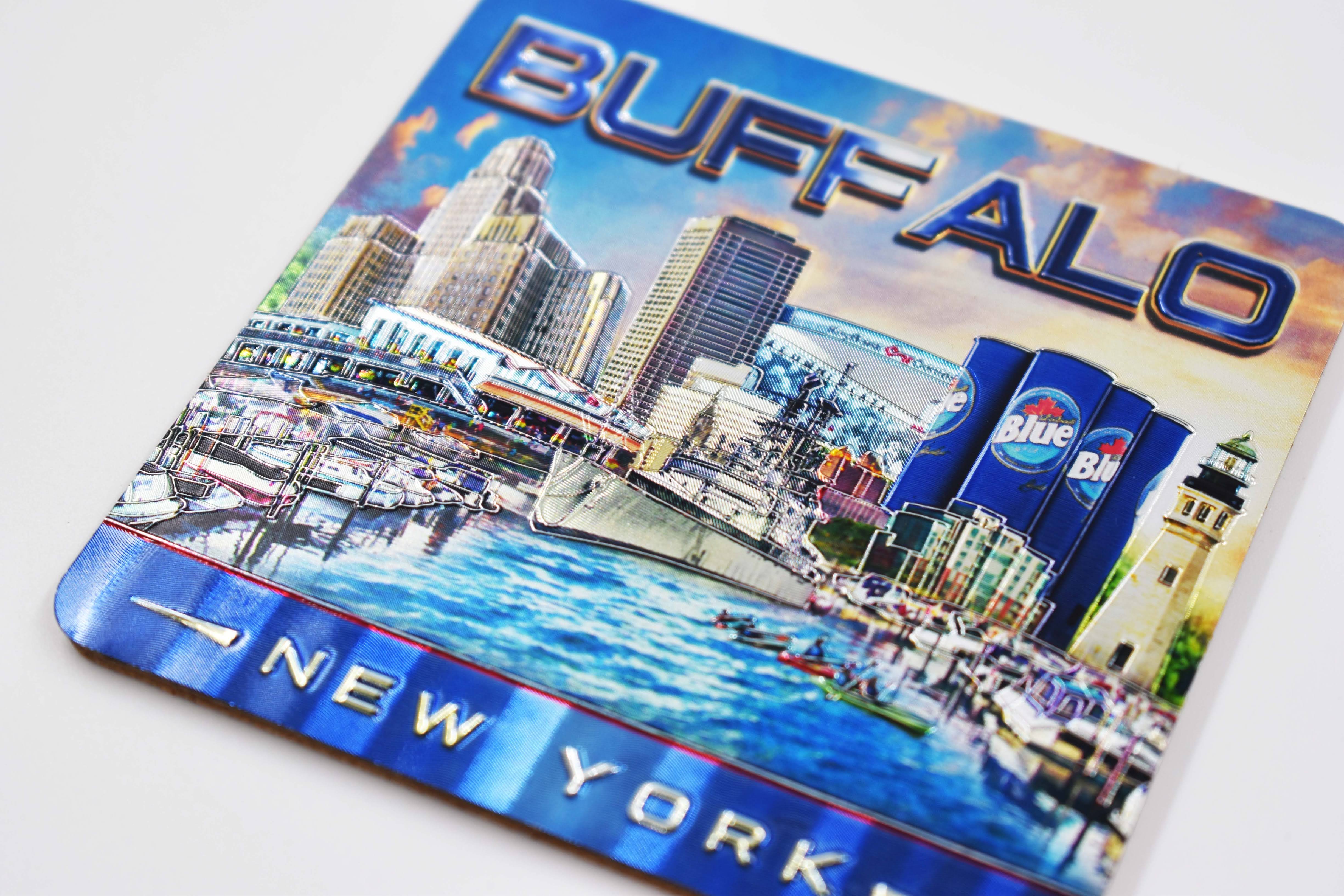 Buffalo, New York Wooden Coaster With Foil Finish - Image 3