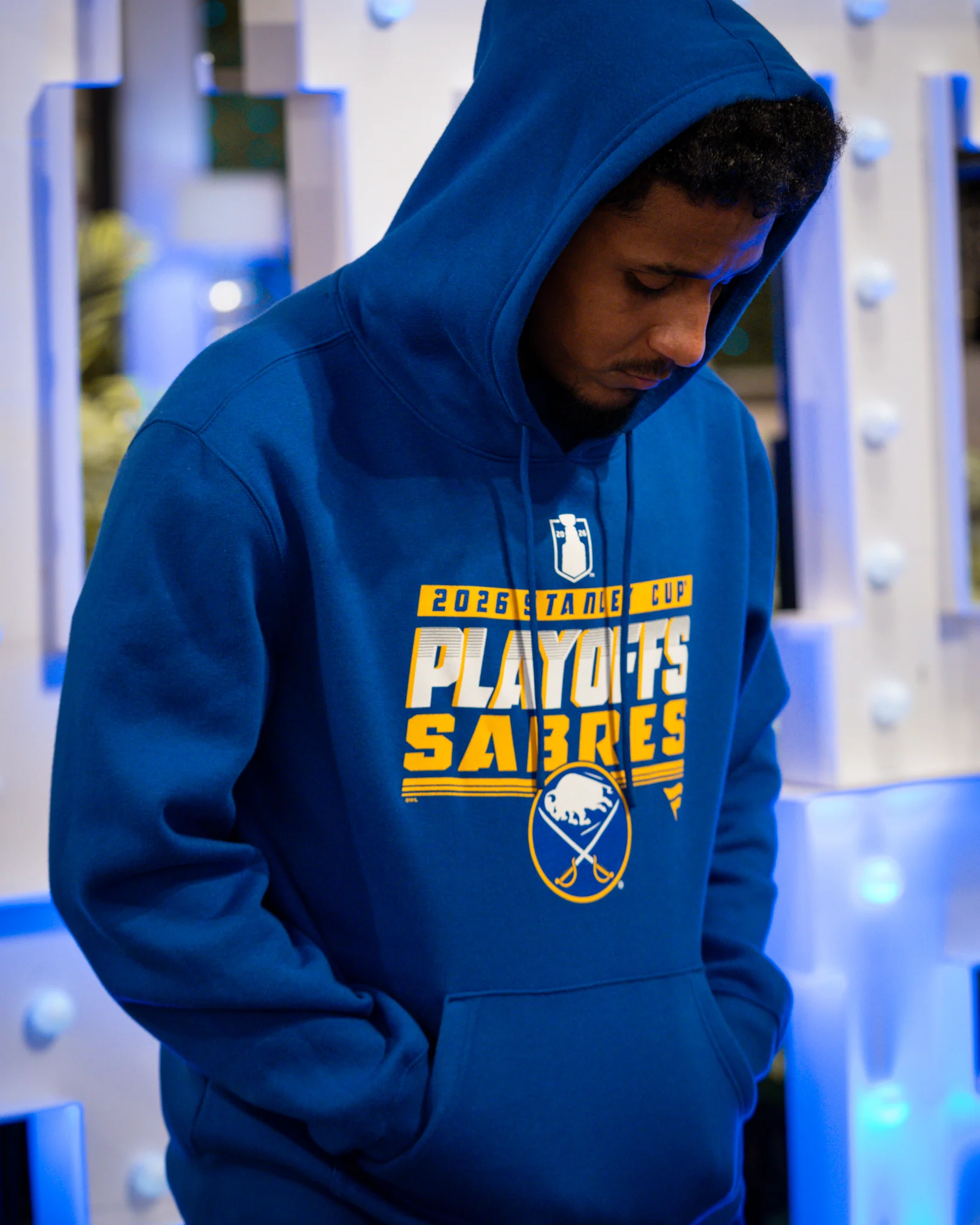 Buffalo Sabres 2026 Playoffs Royal Hoodie - Image 4