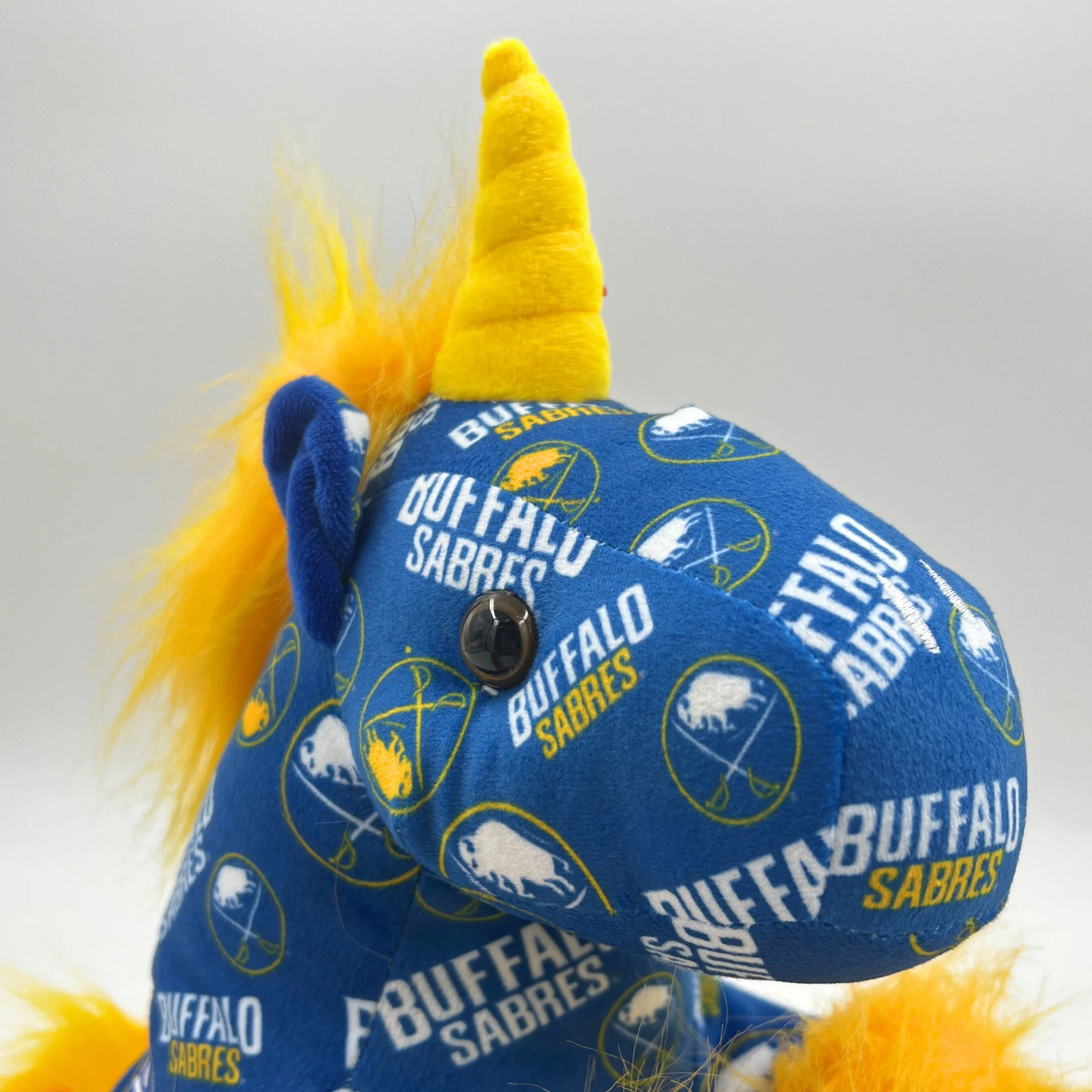 Buffalo Sabres Royal & Gold Unicorn Stuffed Animal - Image 2