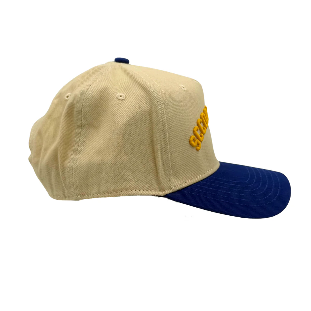 (code)word Sccoorreesss Cream Two Tone Yellow & Royal  Hat - Image 5
