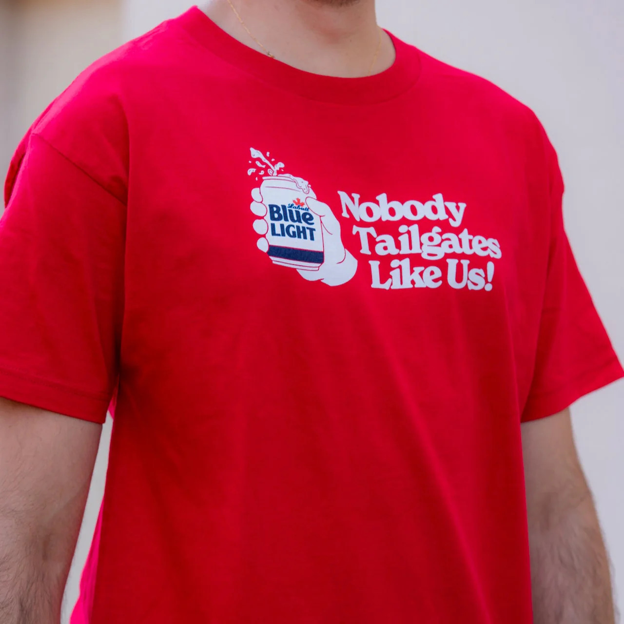 Labatt Nobody Tailgates Like Us! Deep Red T-Shirt - Image 3