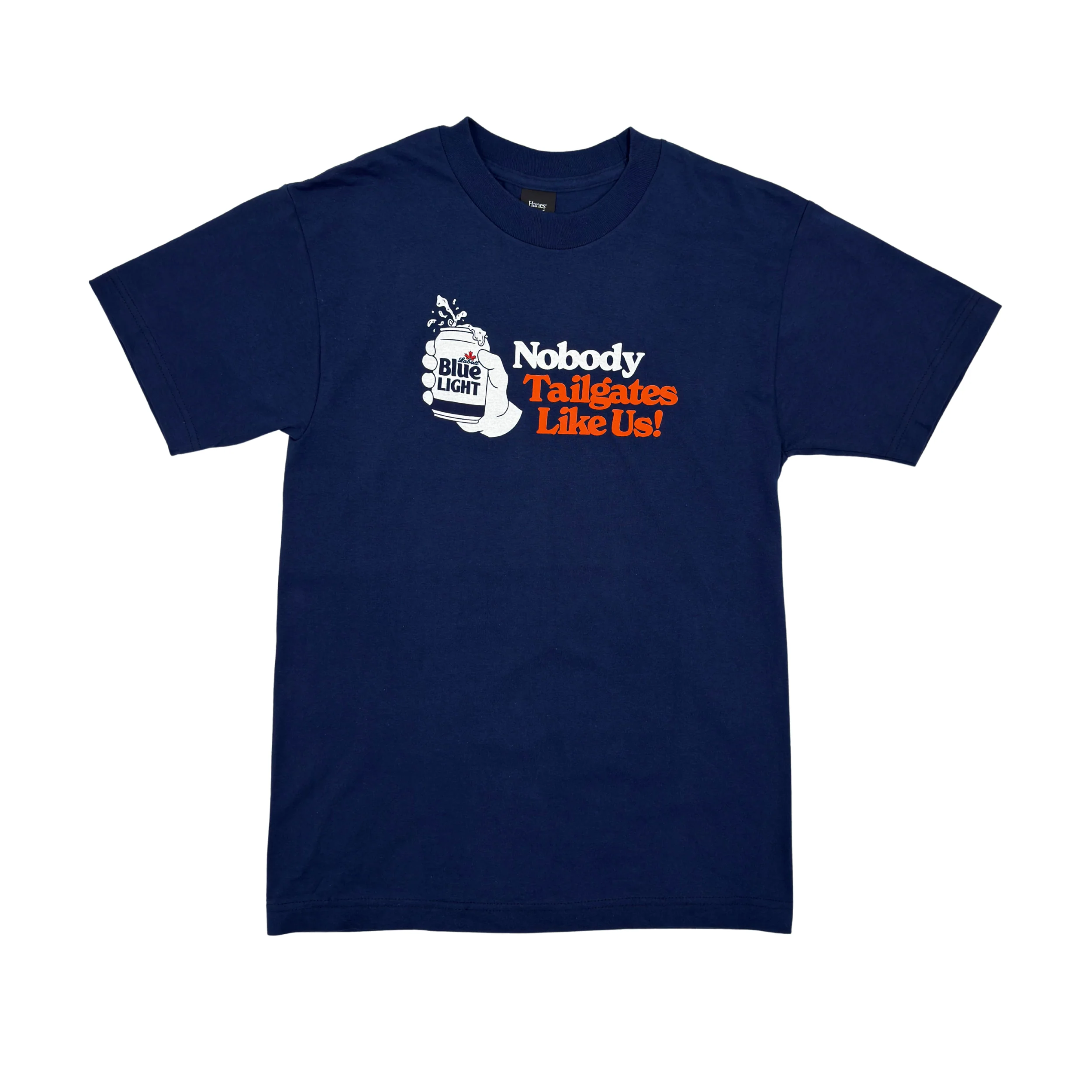 Labatt Nobody Tailgates Like Us! Navy & Orange T-Shirt