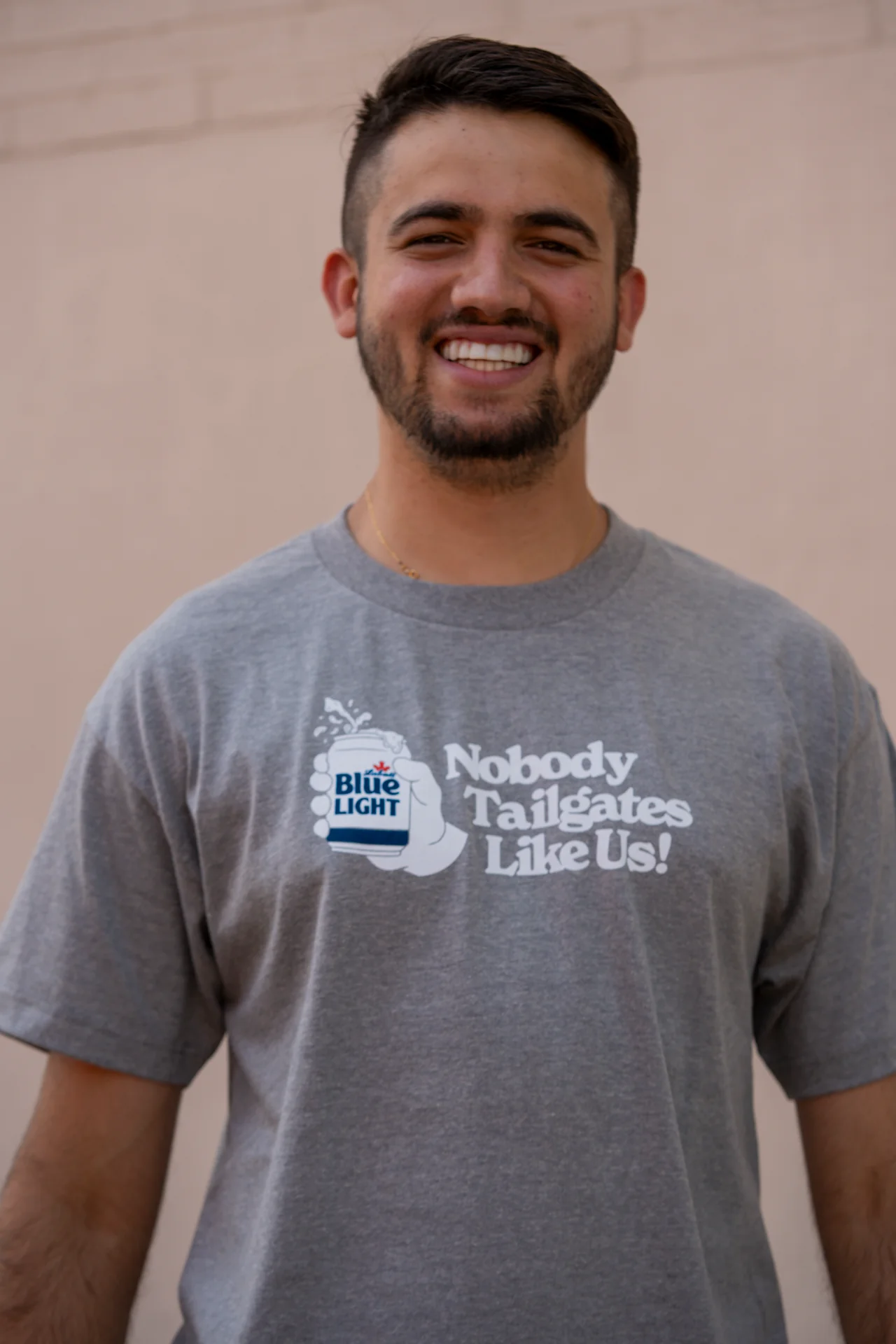 Labatt Nobody Tailgates Like Us! Oxford Gray T-Shirt - Image 4