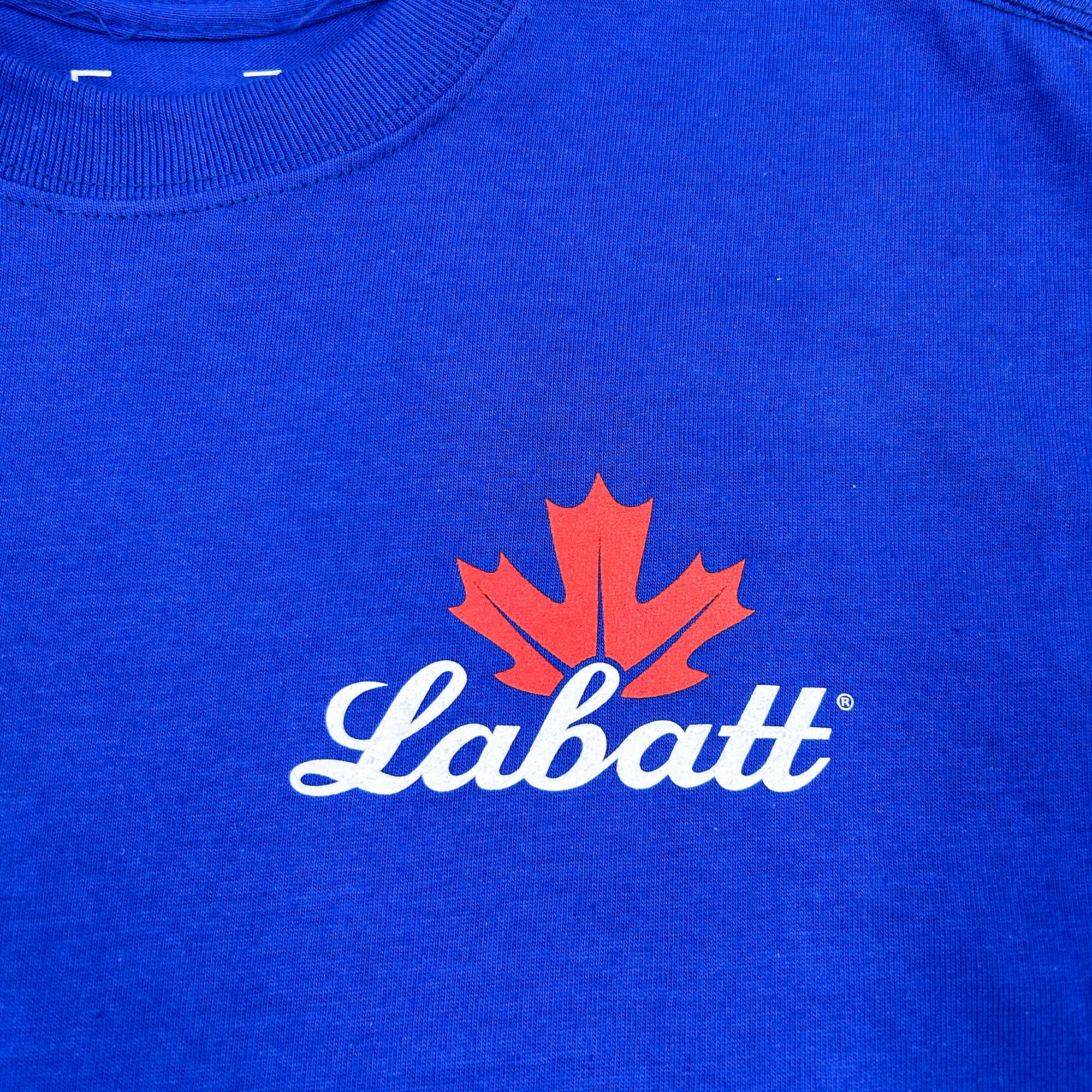 Labatt x BFLO Nobody Tailgates Like Us! Royal T-Shirt - Image 5