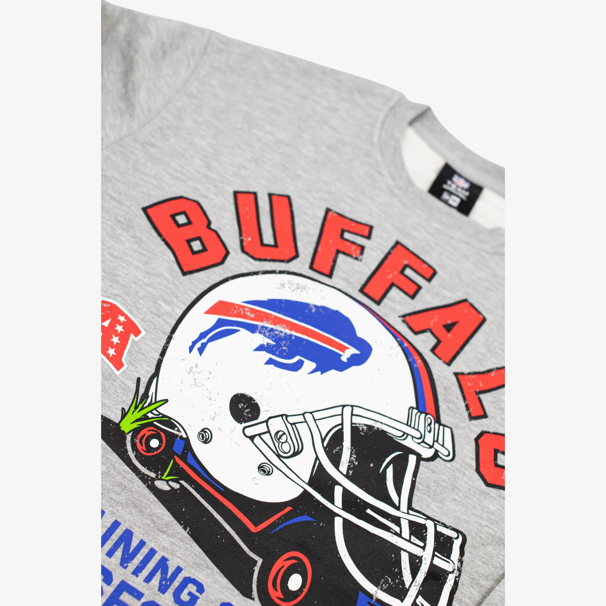 New Era Bills 2026 Training Camp Grey Helmet Crewneck - Image 3