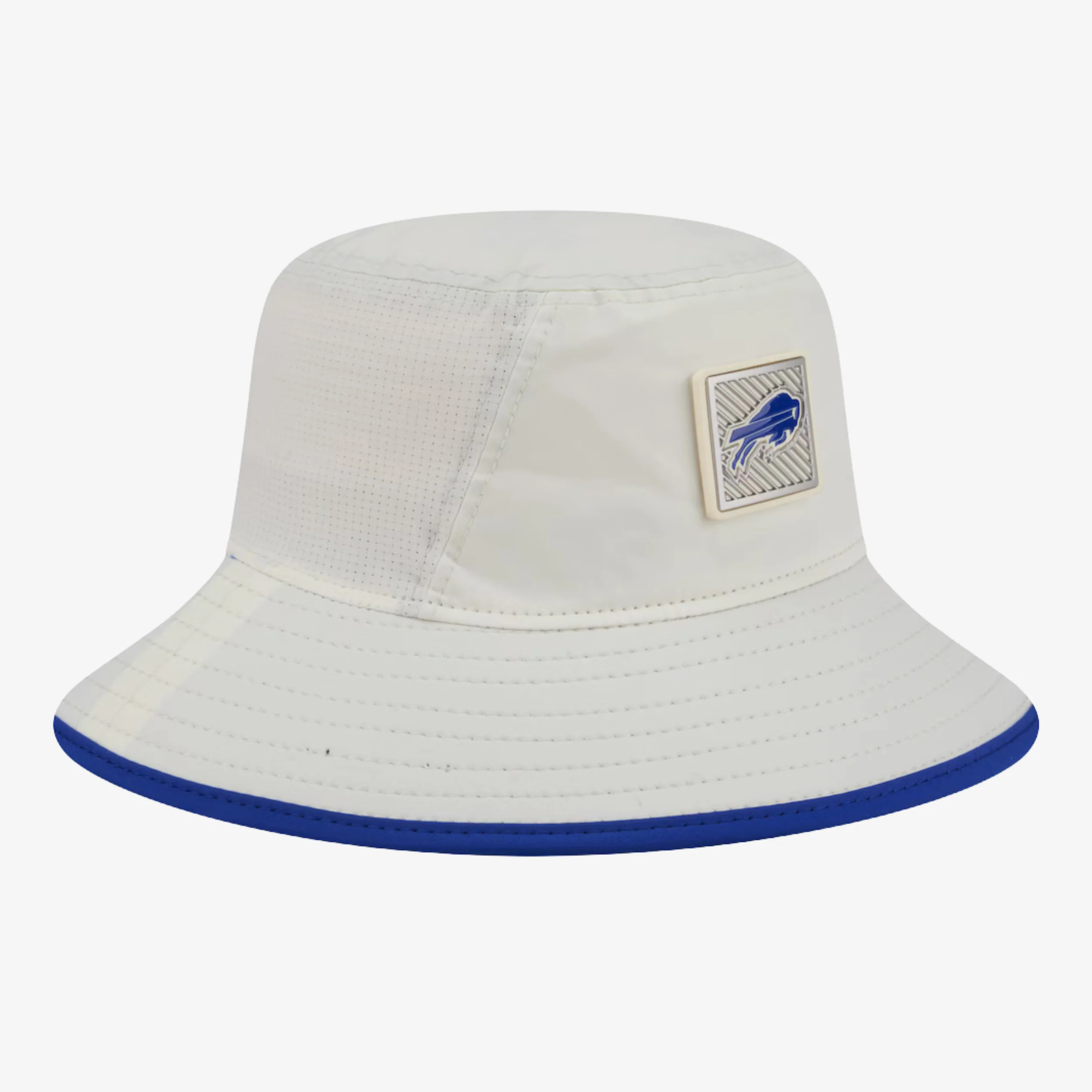 New Era Bills 2026 Training Camp White Short Blue Brim Bucket Hat - Image 3