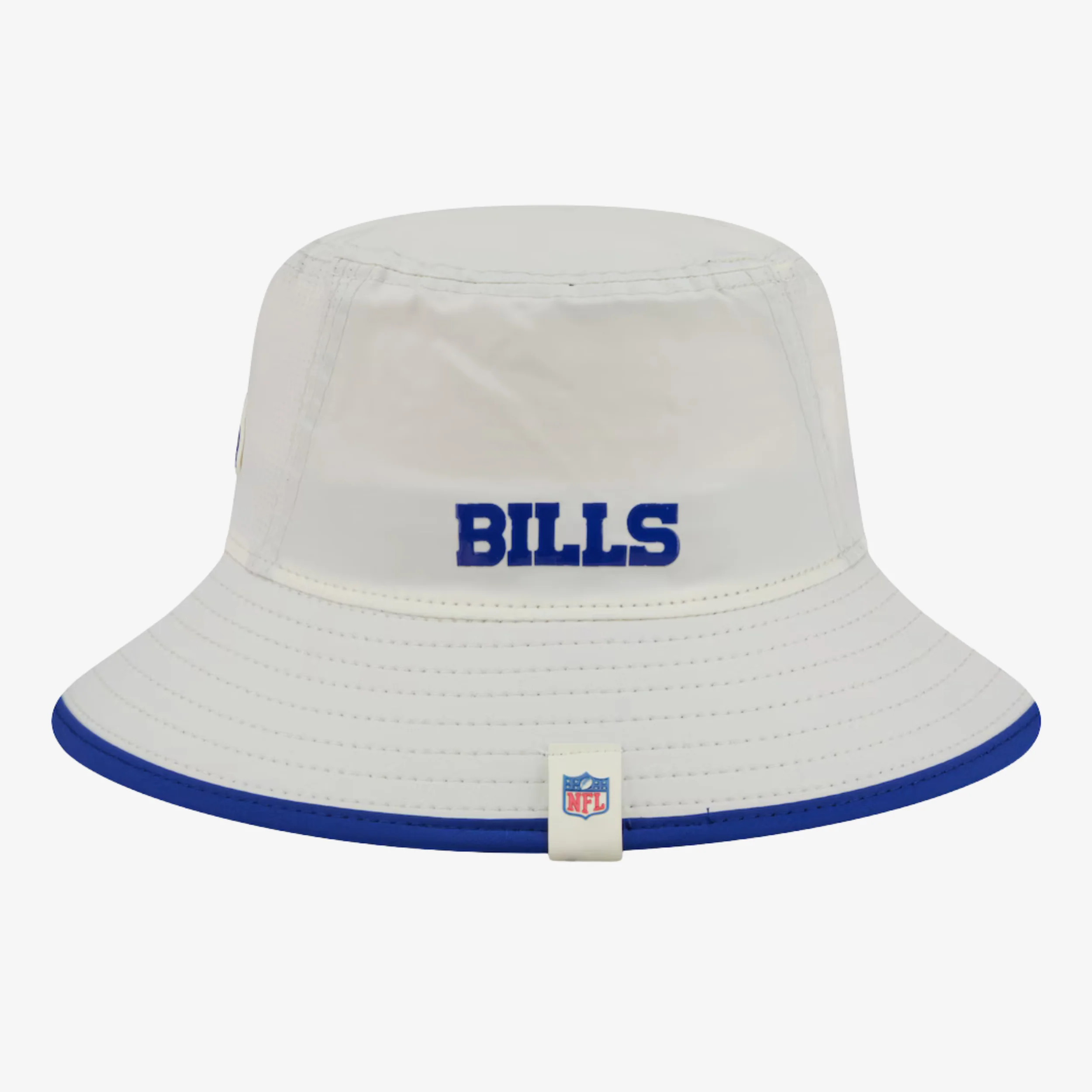 New Era Bills 2026 Training Camp White Short Blue Brim Bucket Hat - Image 4