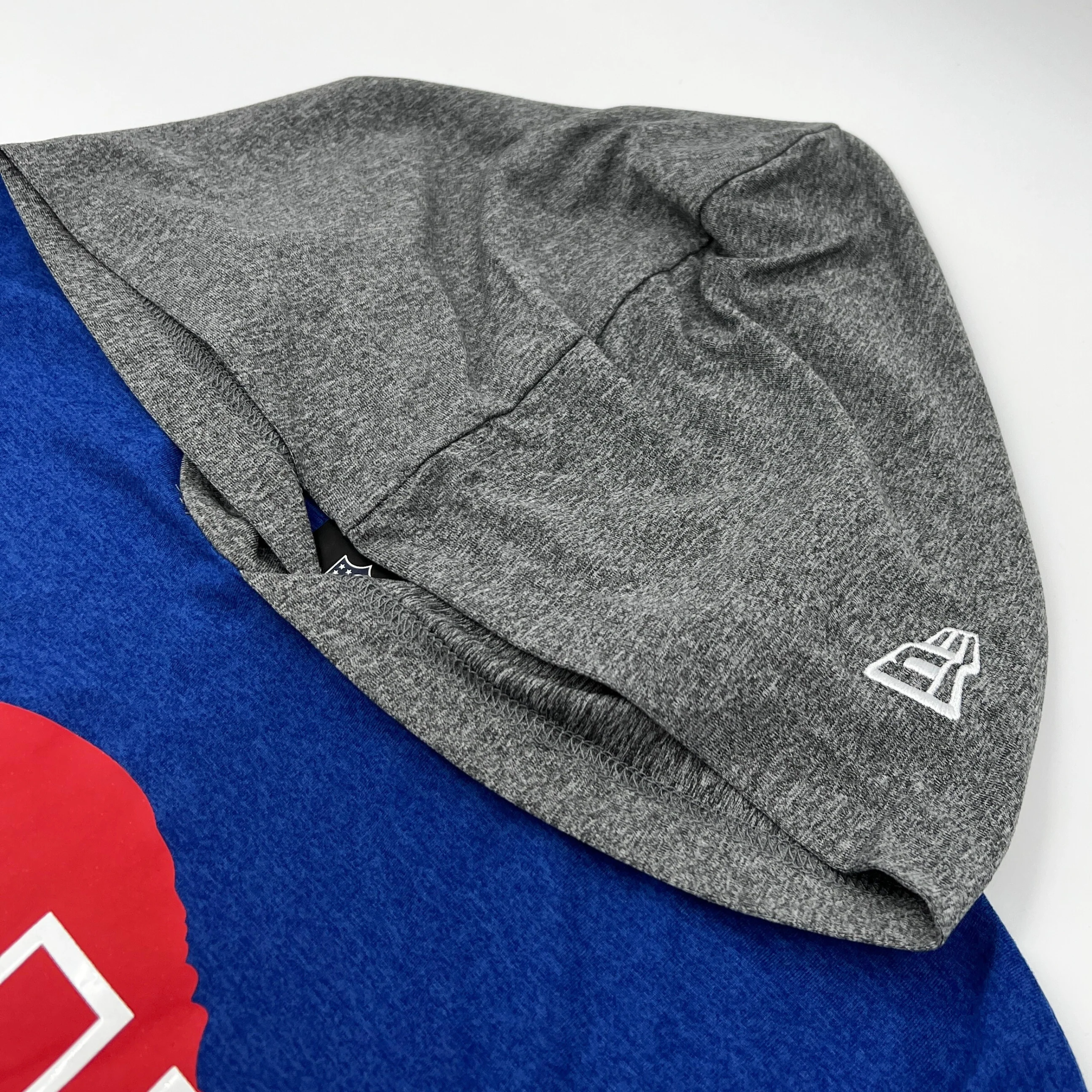New Era Bills Royal Heather with Retro Logo Lightweight Short Sleeve Hoodie - Image 4