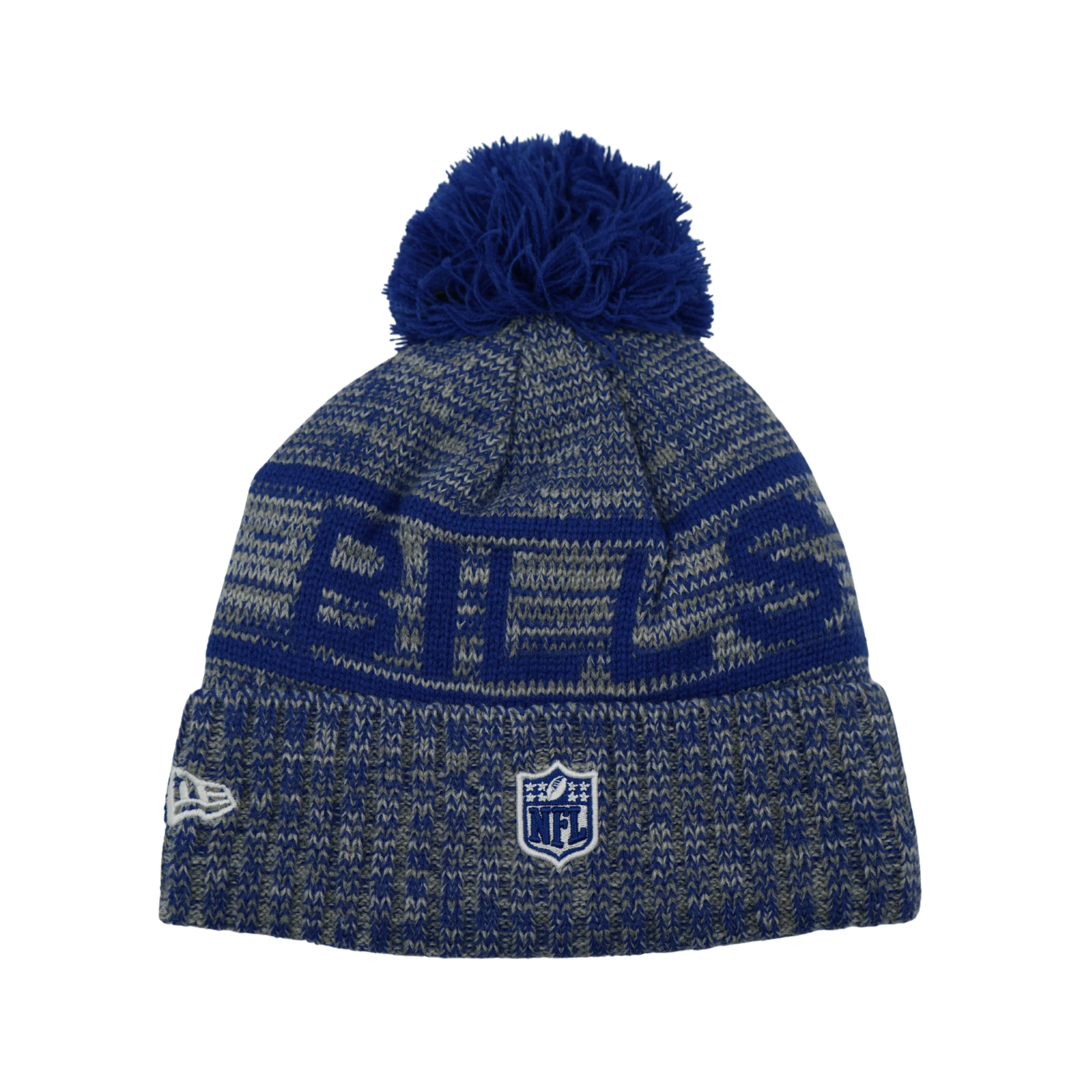 New Era Buffalo Bills 2025 Sideline Cold Weather Blue Knit Pom - Image 2