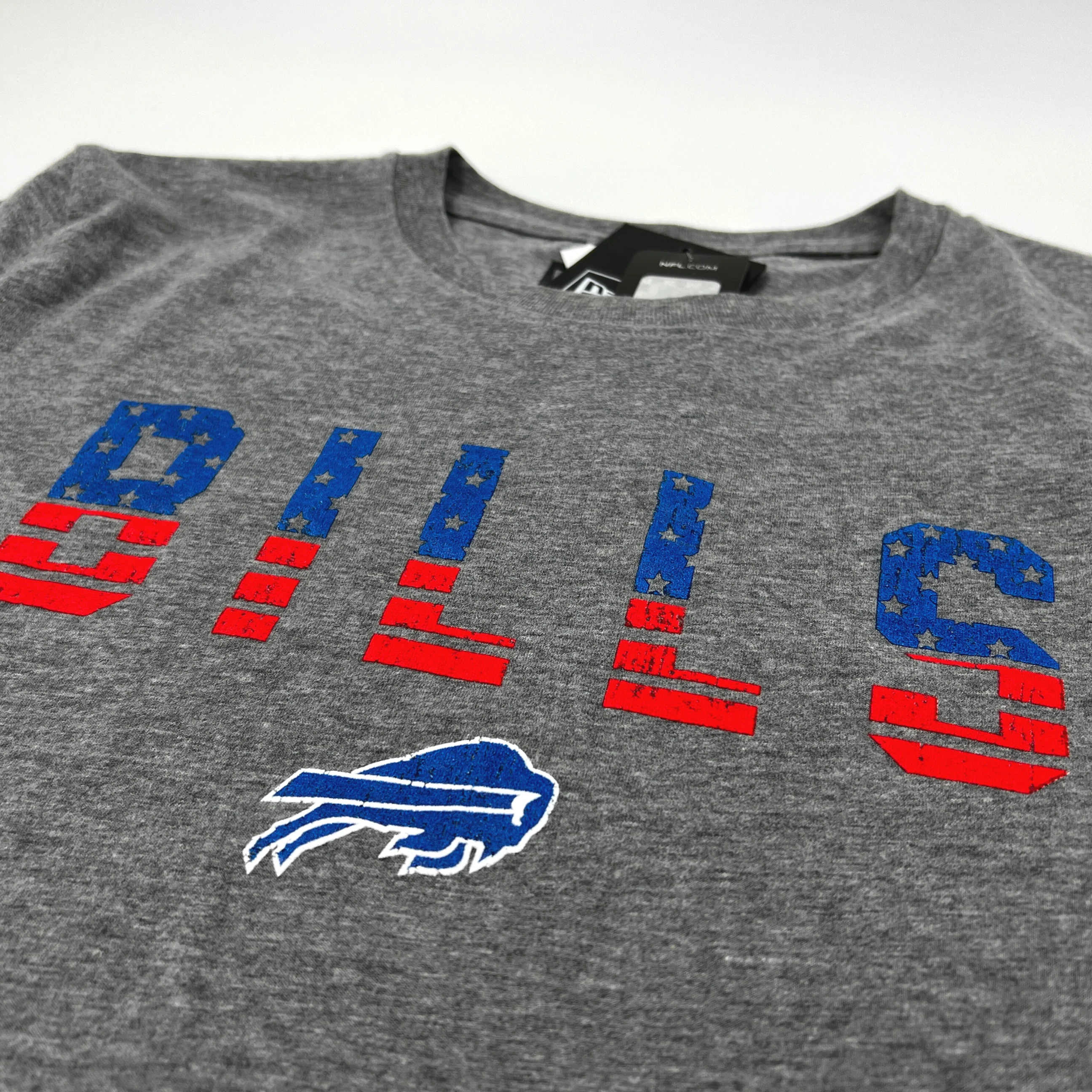 New Era Buffalo Bills Patriotic Letters Gray Short Sleeve Shirt - Image 3