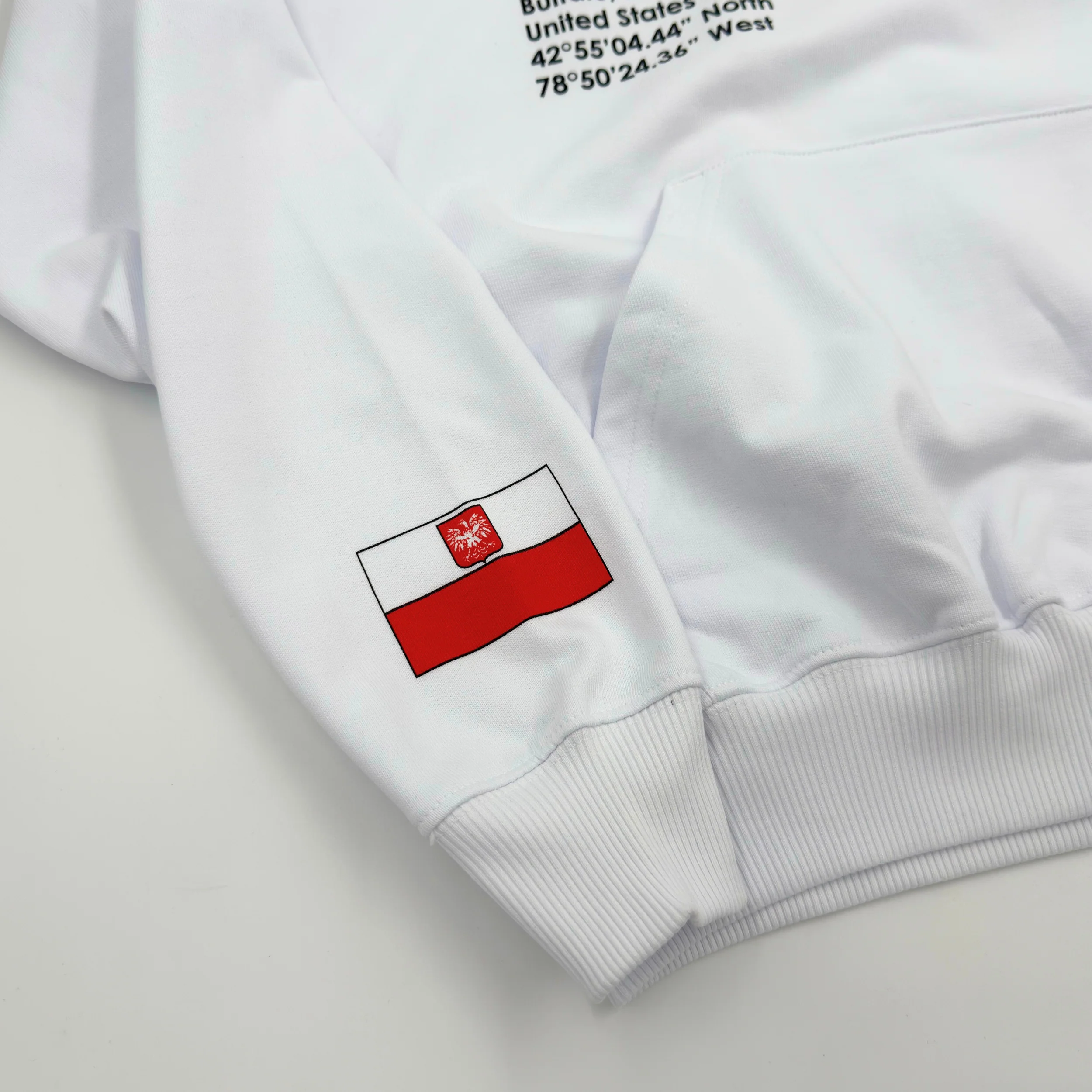 Polska BFLO NY White Oversized Hoodie - Image 6