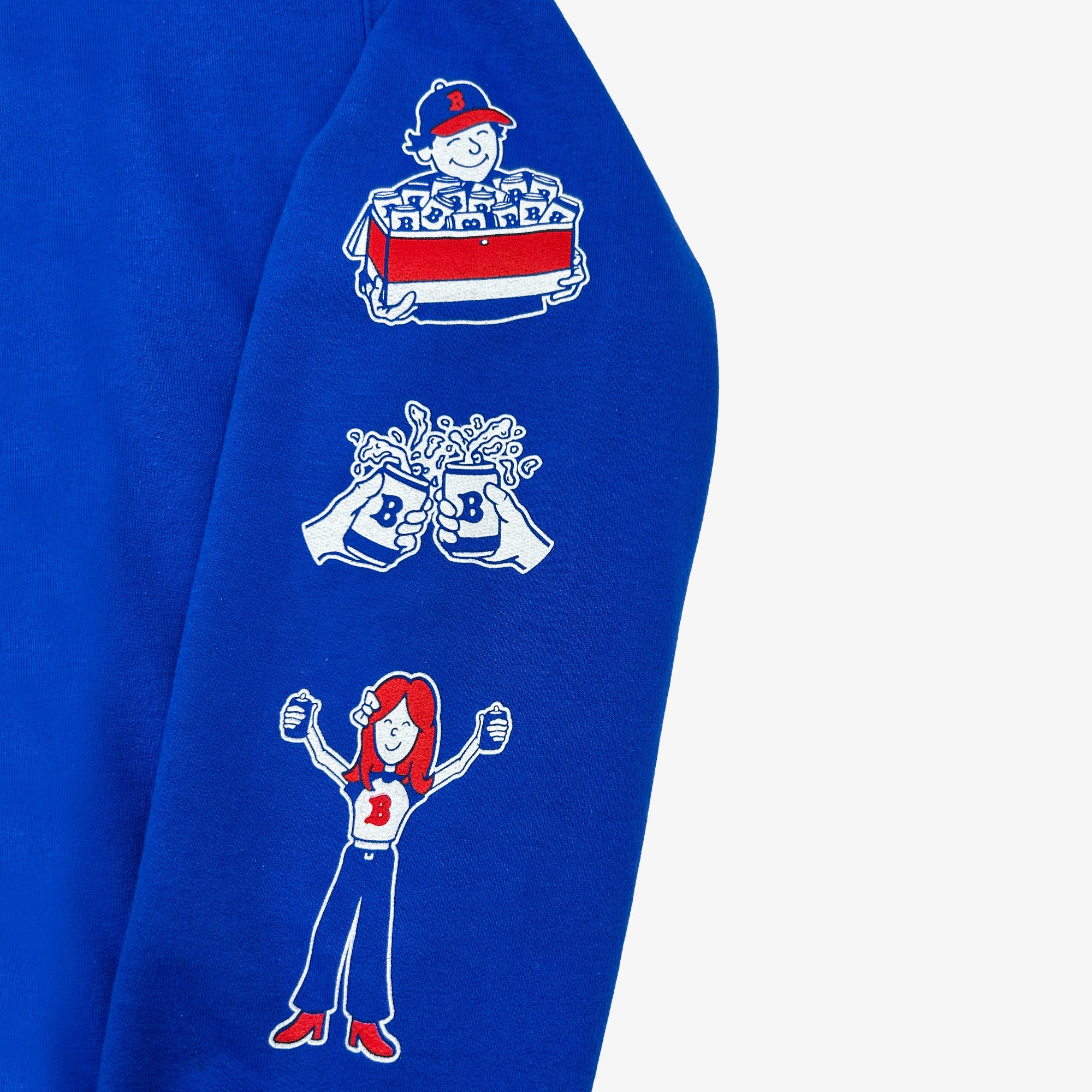 Tailgate Club With Sleeve Patches Royal Crewneck - Image 4