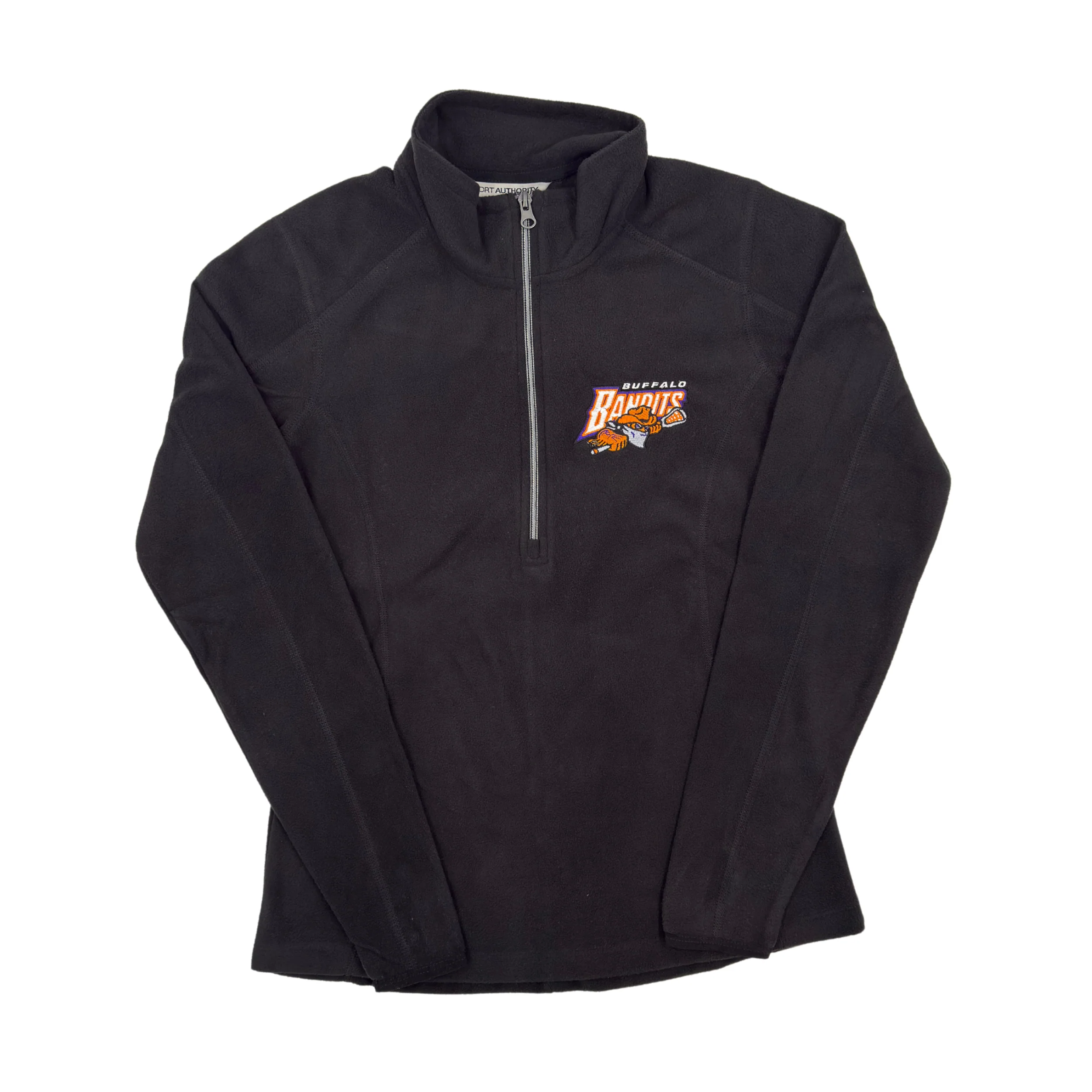 Women's Buffalo Bandits Microfleece Black Half Zip Pullover