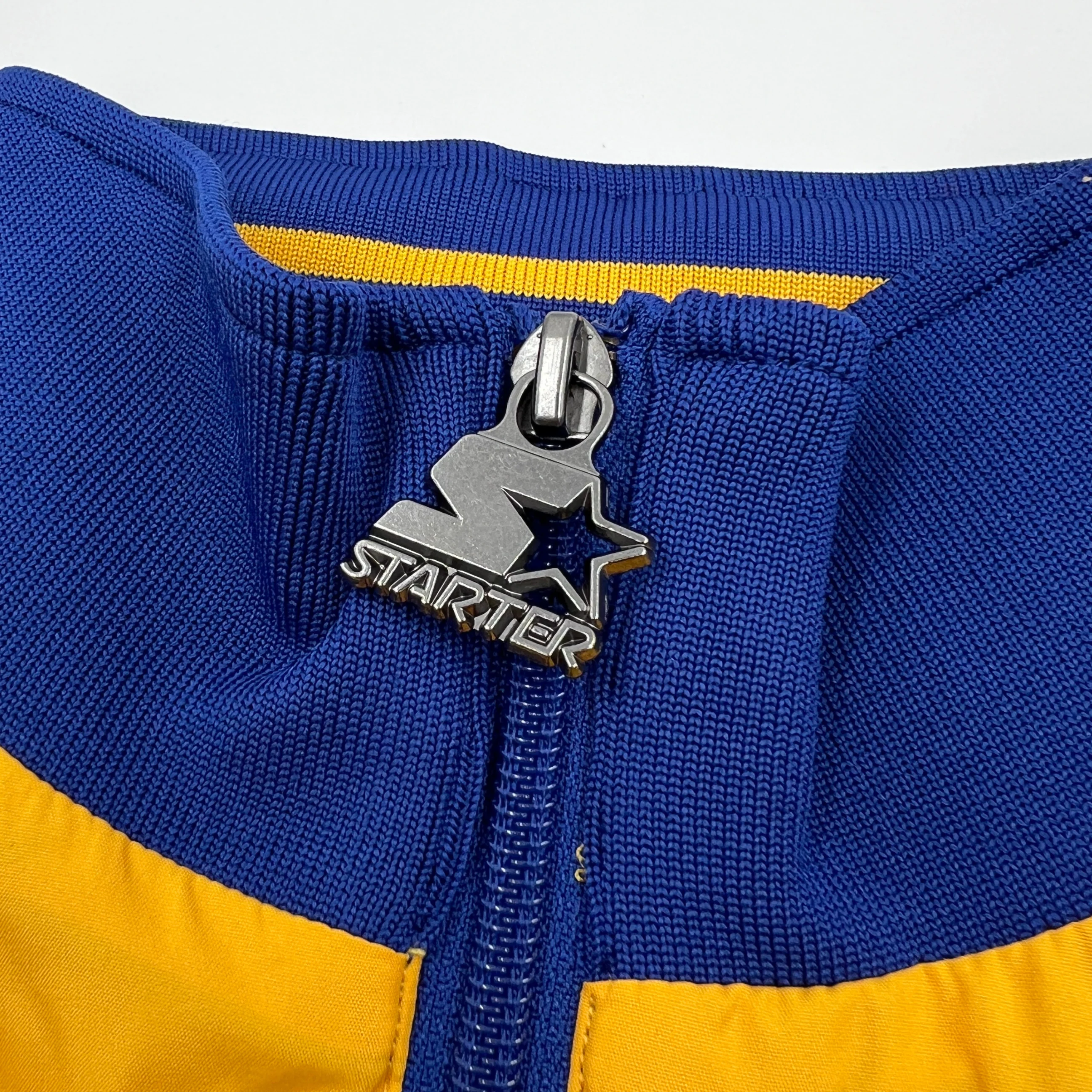 Women's Buffalo Sabres Royal & Gold Quarter Zip Starter Jacket - Image 4