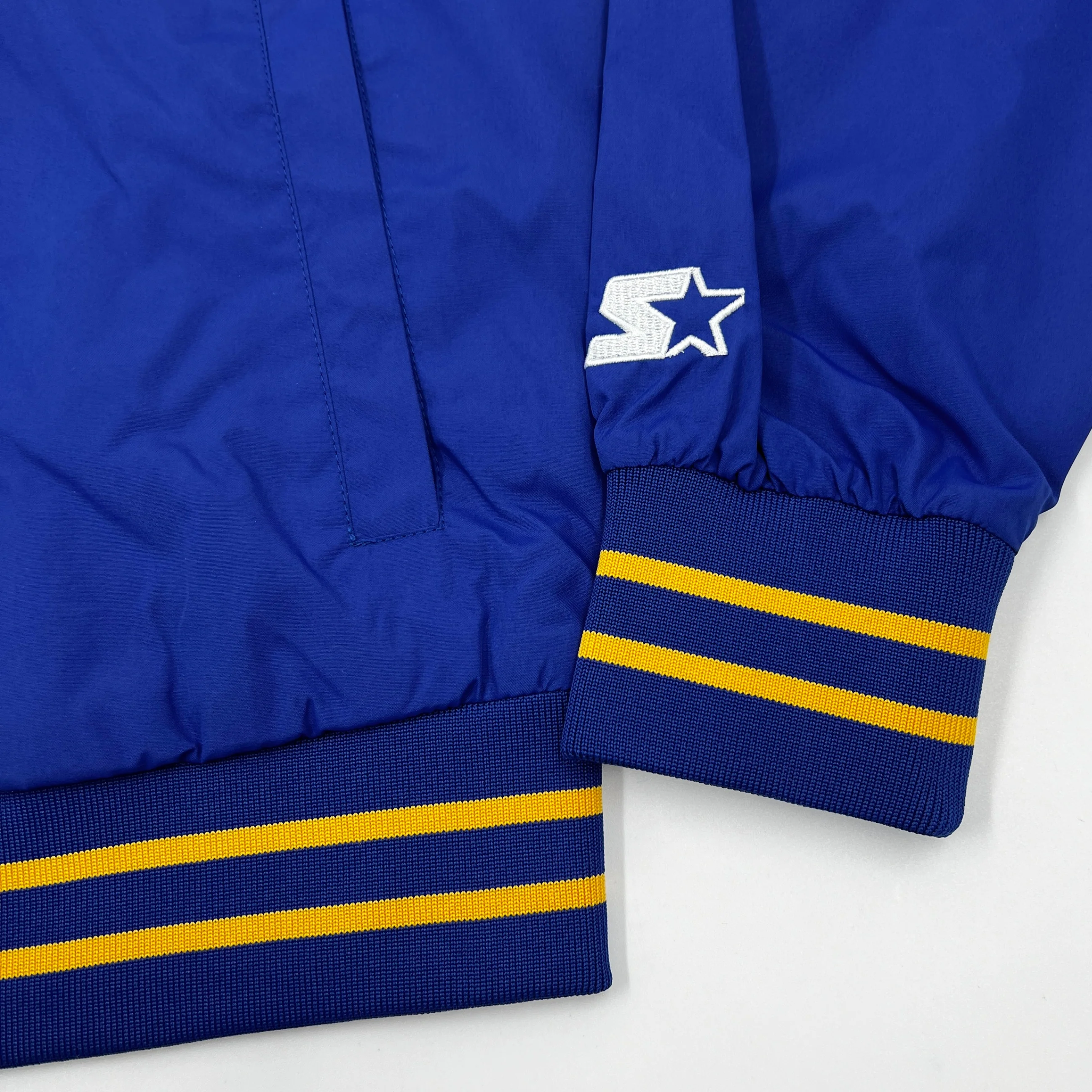 Women's Buffalo Sabres Royal & Gold Quarter Zip Starter Jacket - Image 5