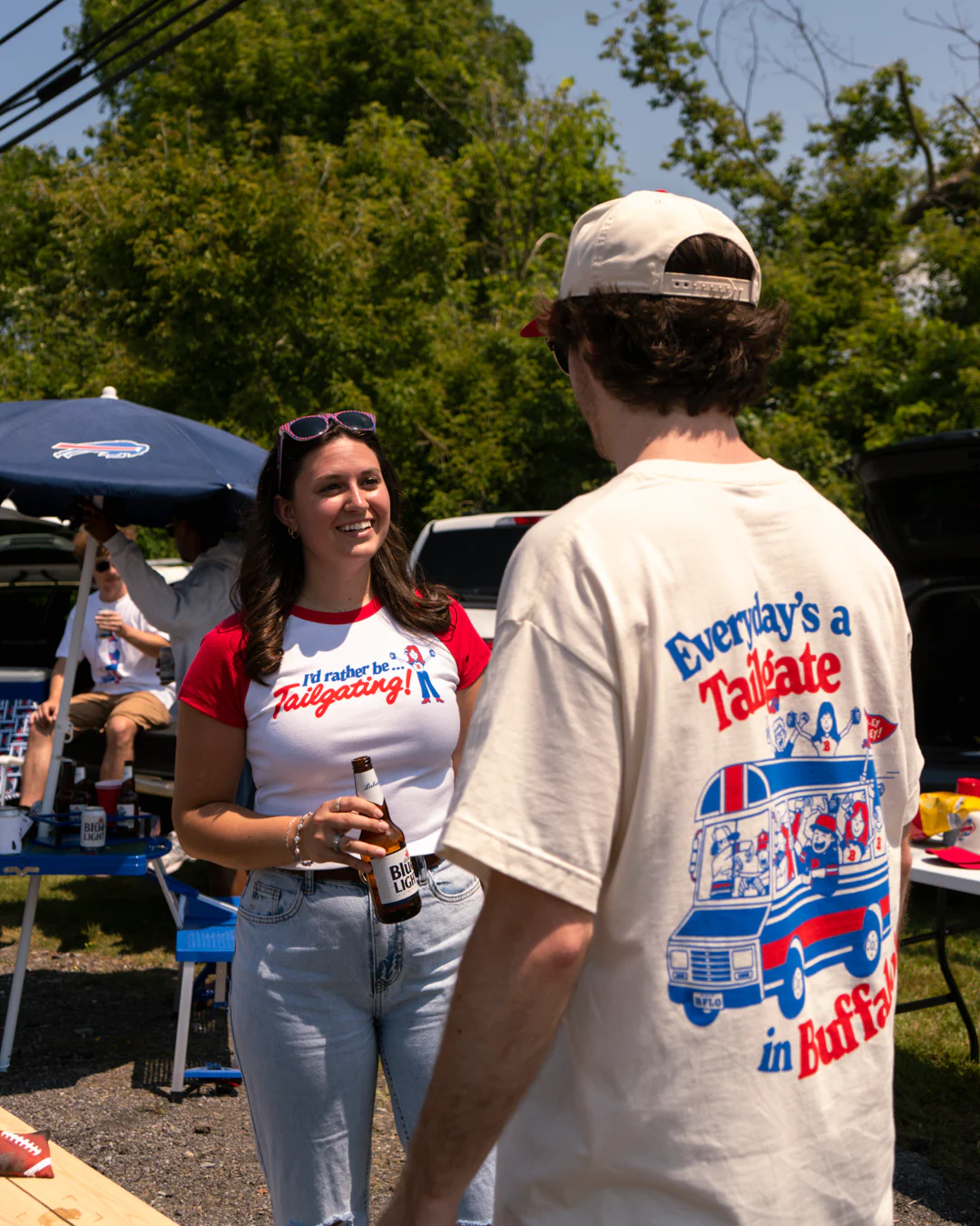 Women's I'd Rather Be Tailgating! Baby Tee - Image 4