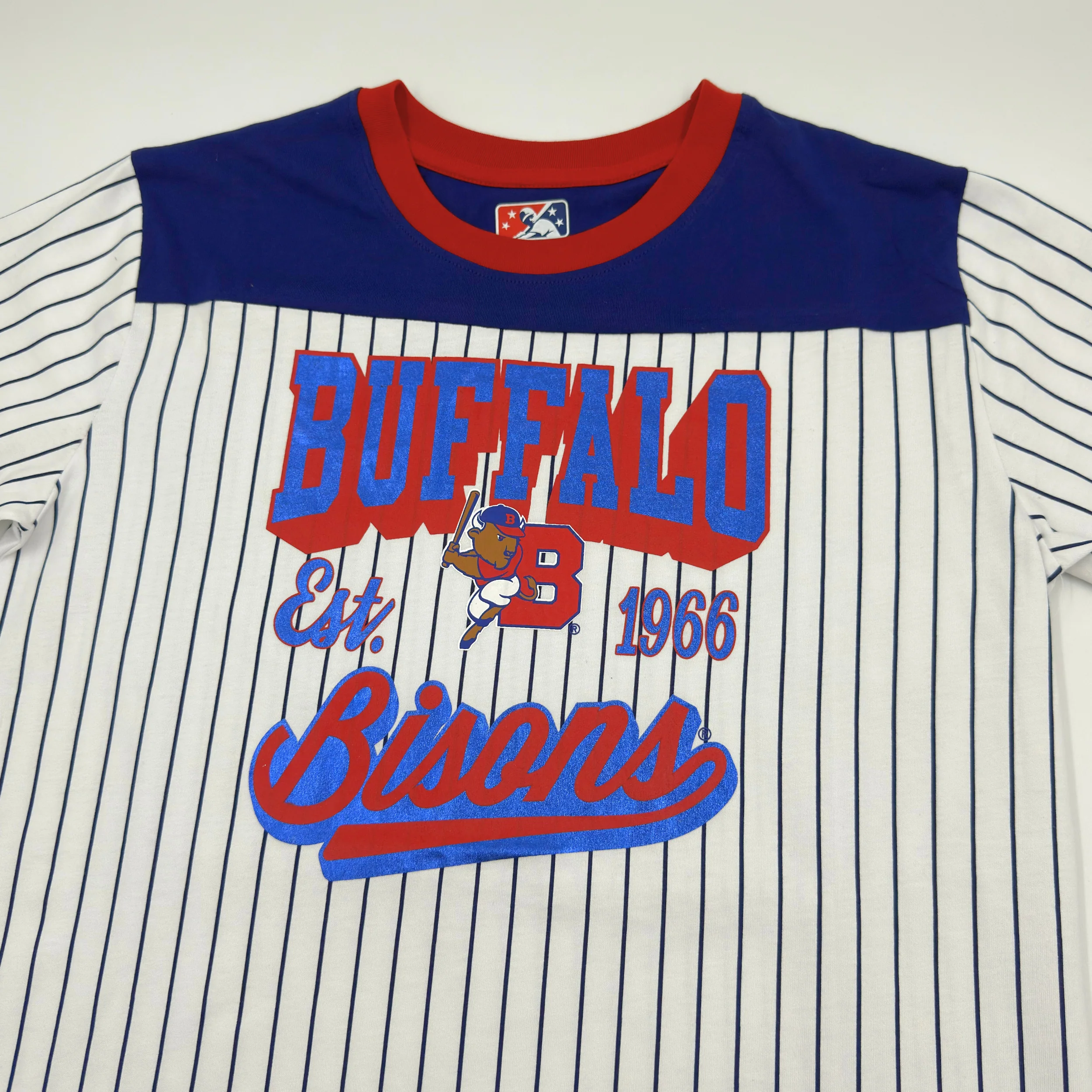 Women's New Era Buffalo Bisons Pinstripe T-Shirt - Image 3