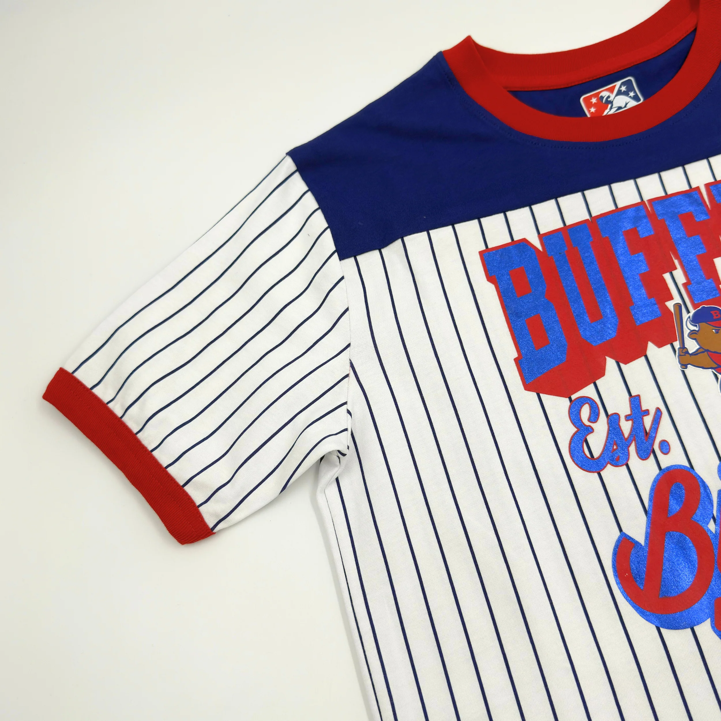 Women's New Era Buffalo Bisons Pinstripe T-Shirt - Image 4