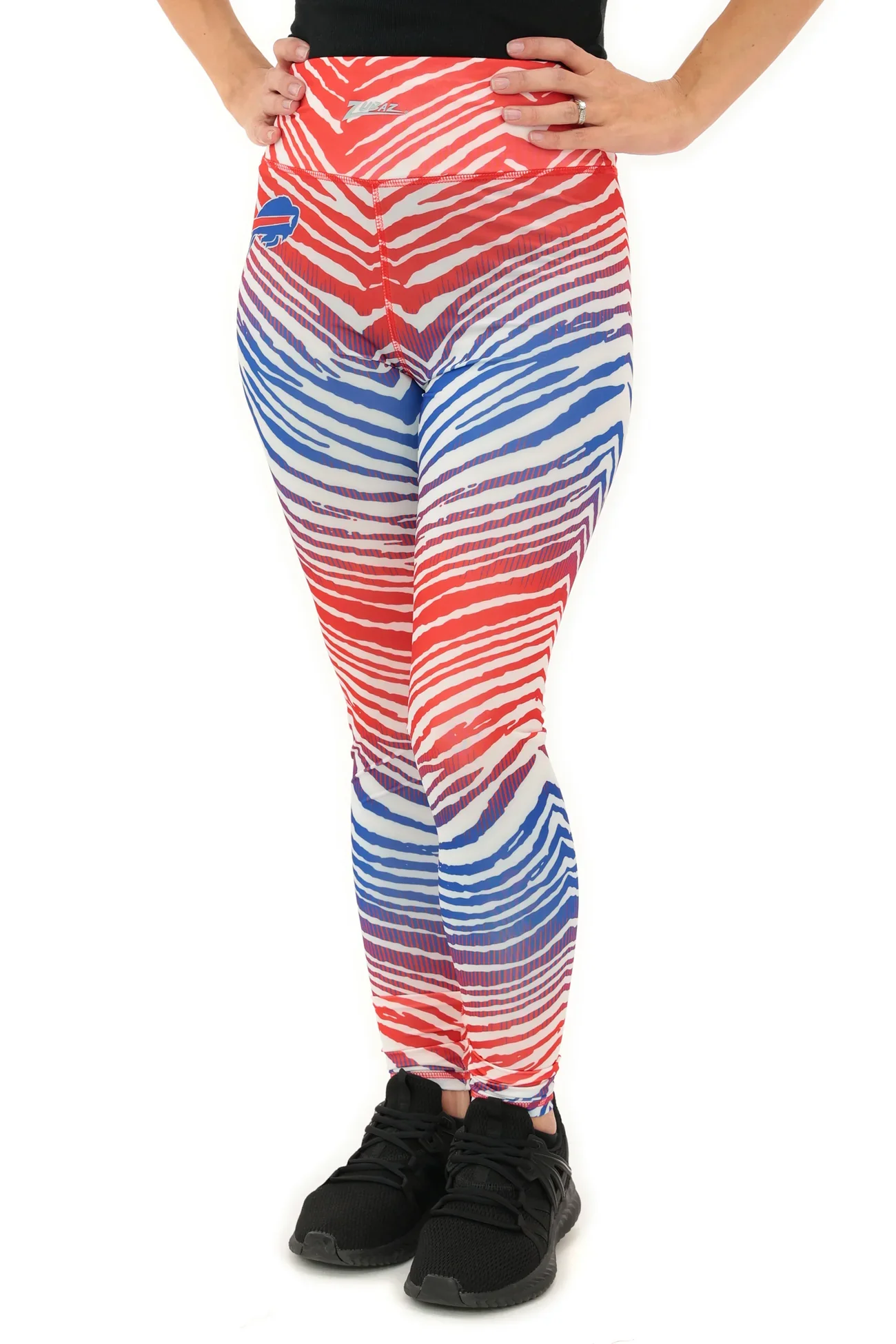 Women's Zubaz Buffalo Bills White Ombre Leggings - Image 2