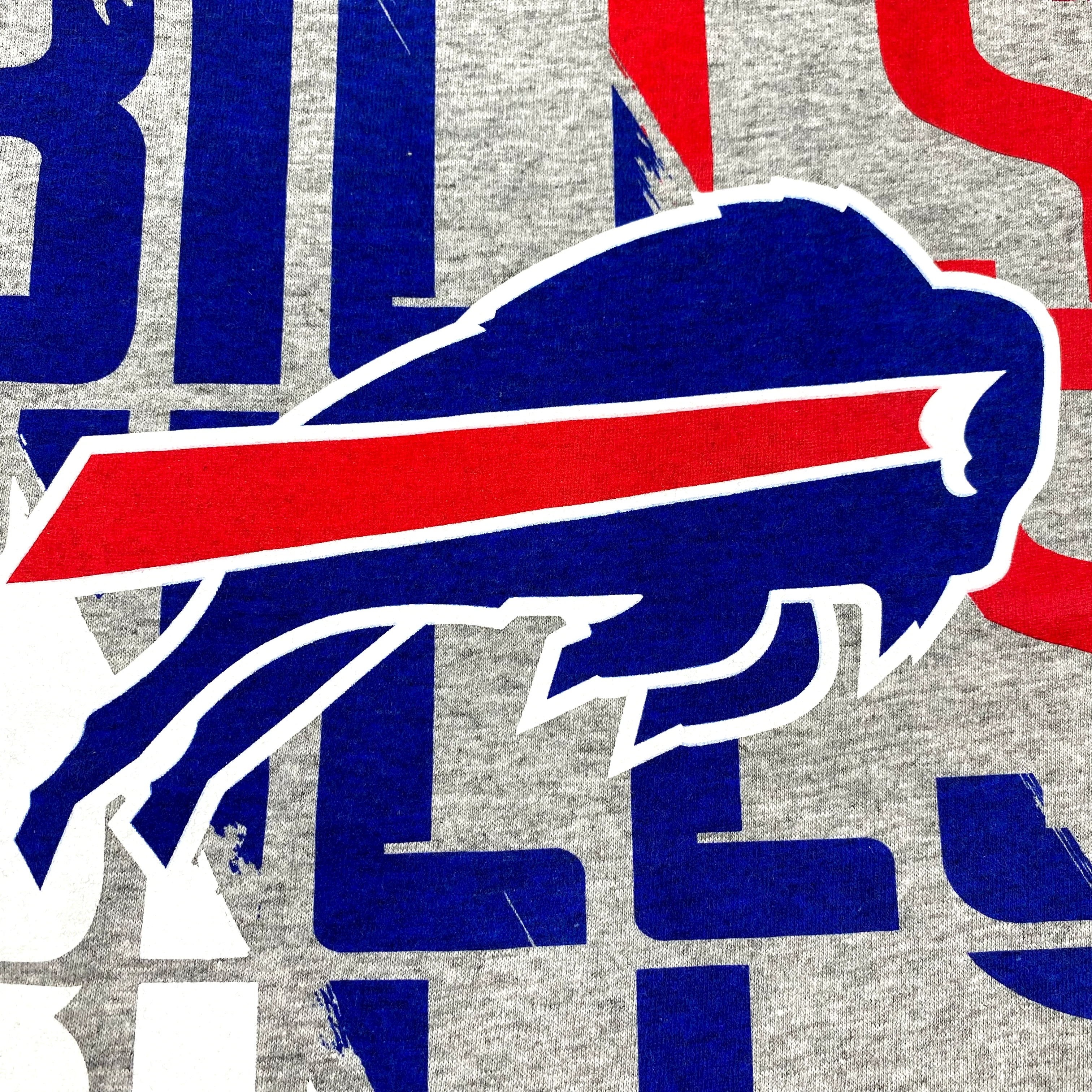 Youth Buffalo Bills Savage Stripes Heather Gray Short Sleeve Shirt - Image 3