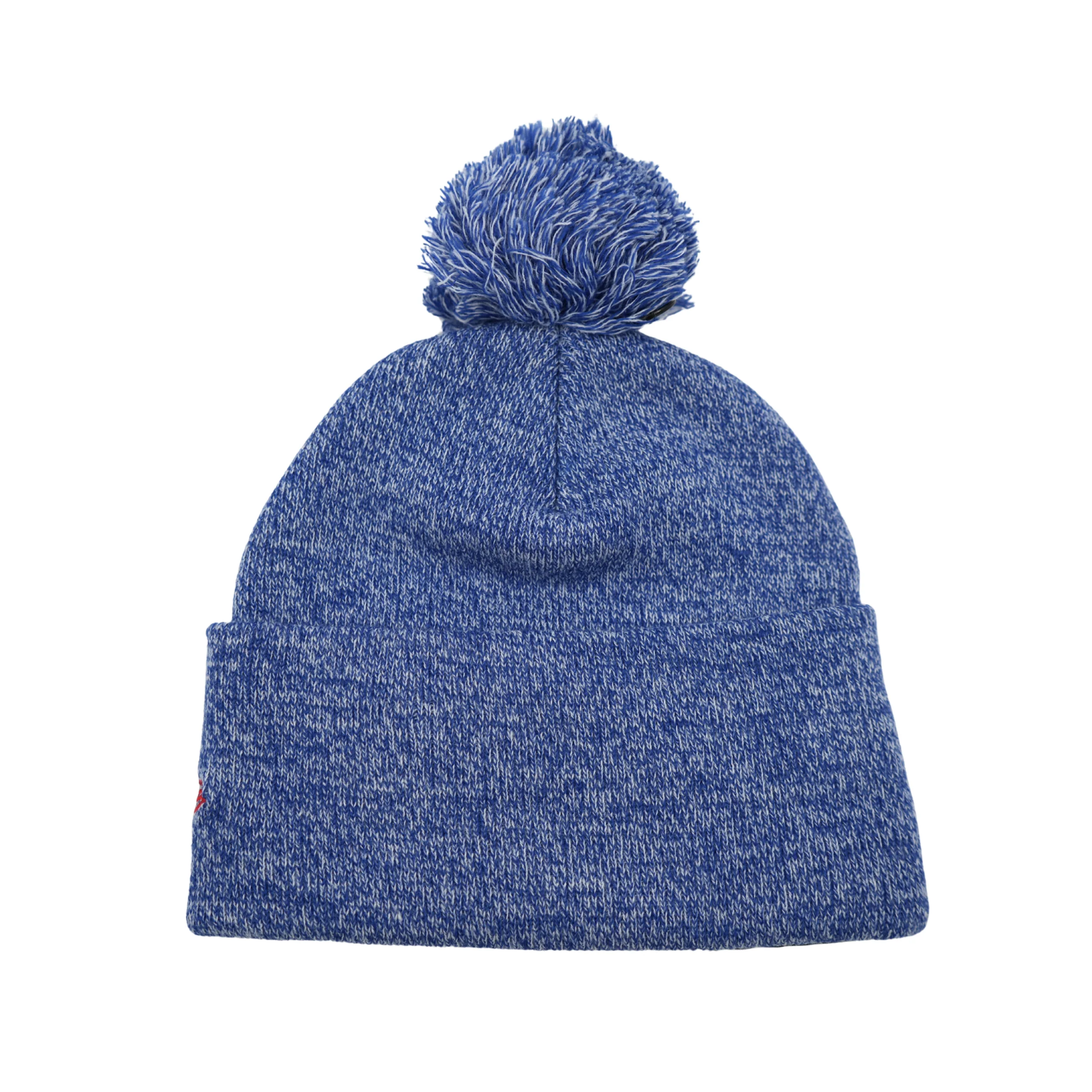 Youth New Era Buffalo Bills Blue & White Knit Pom - Image 2