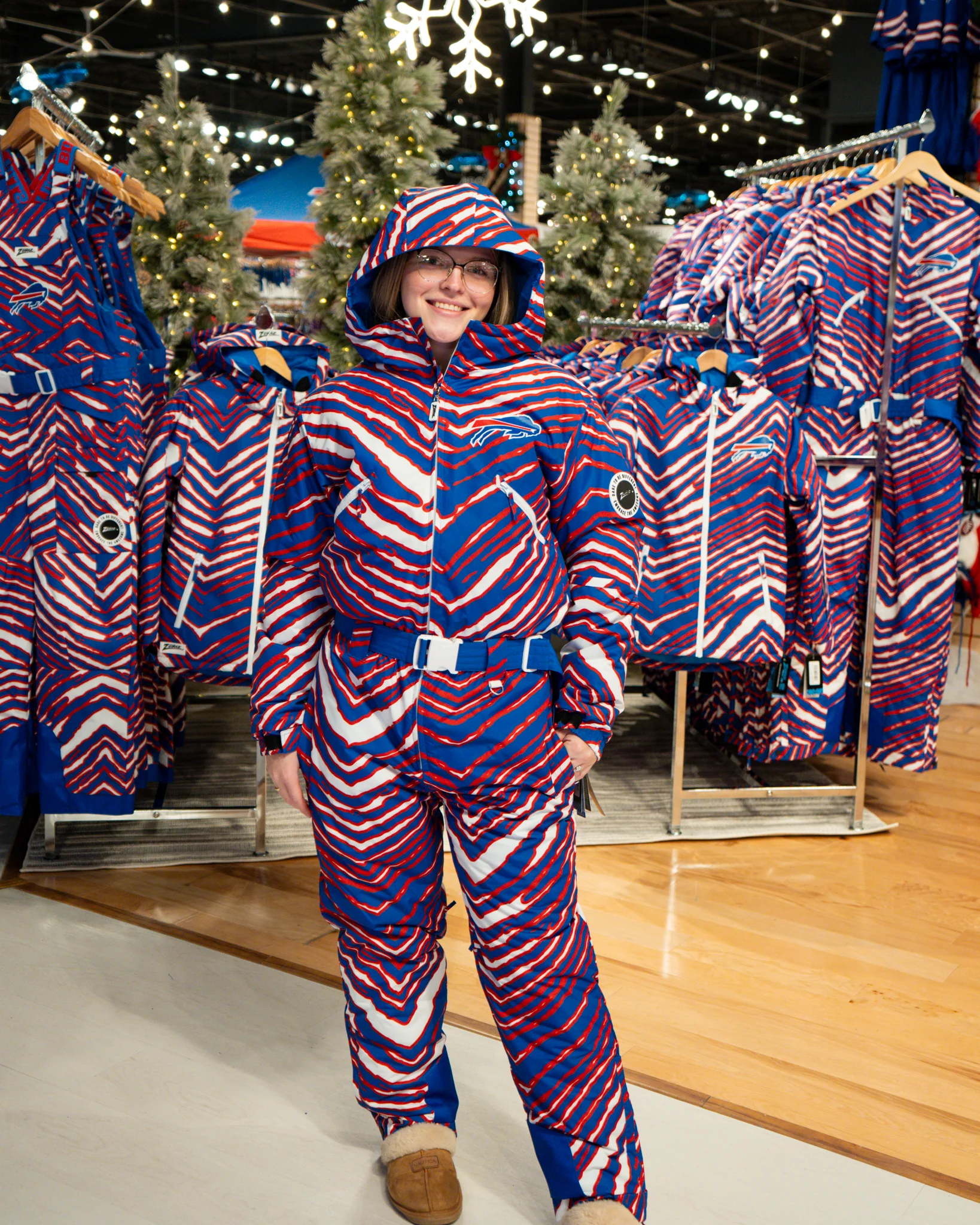 Zubaz Buffalo Bills Zebra Royal Tundra Tux Snowsuit - Image 6